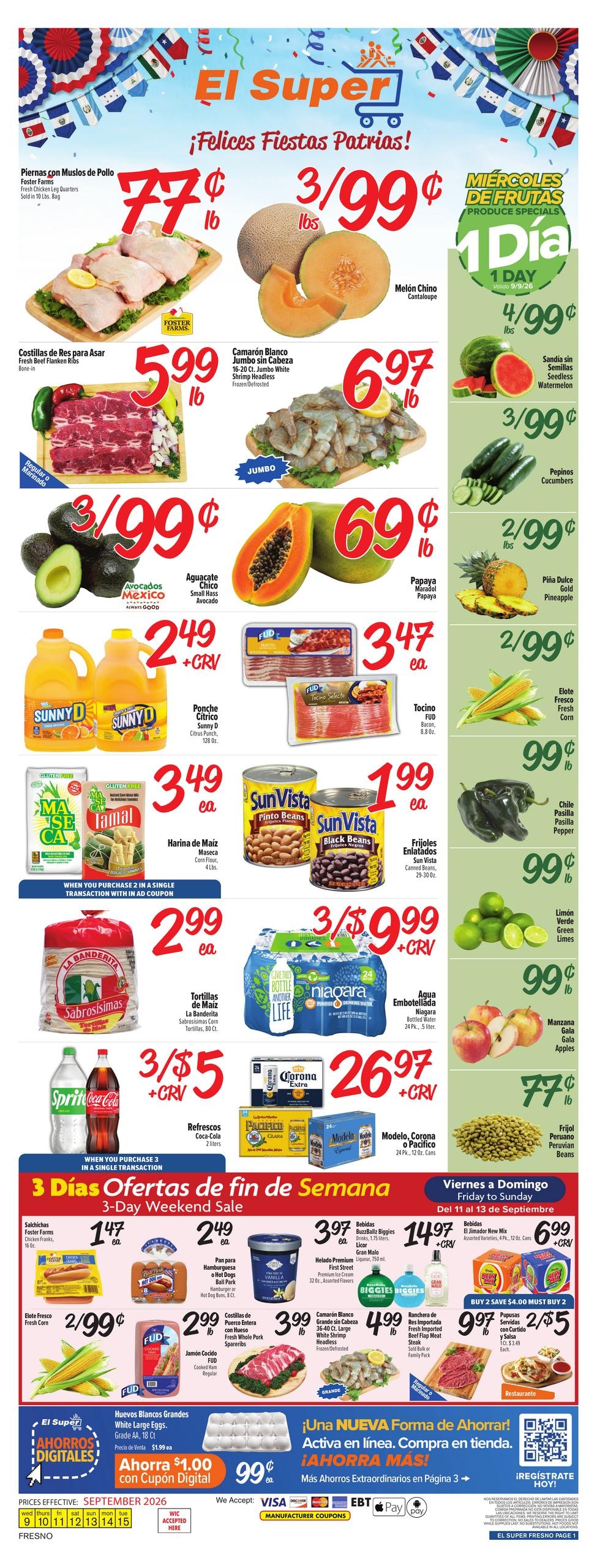 El Super weekly ad page 1