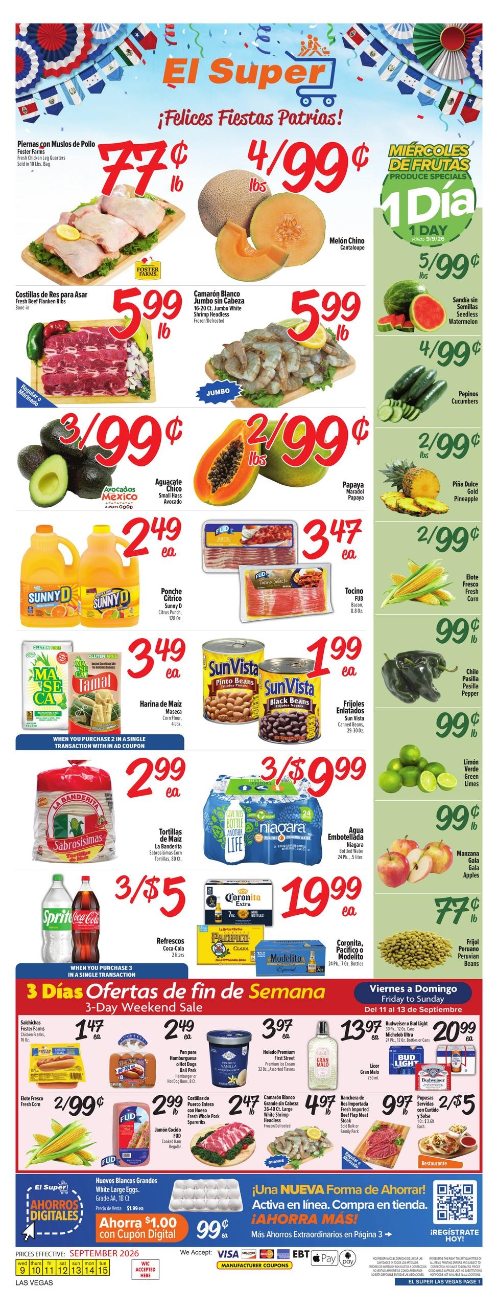 El Super weekly ad page 1