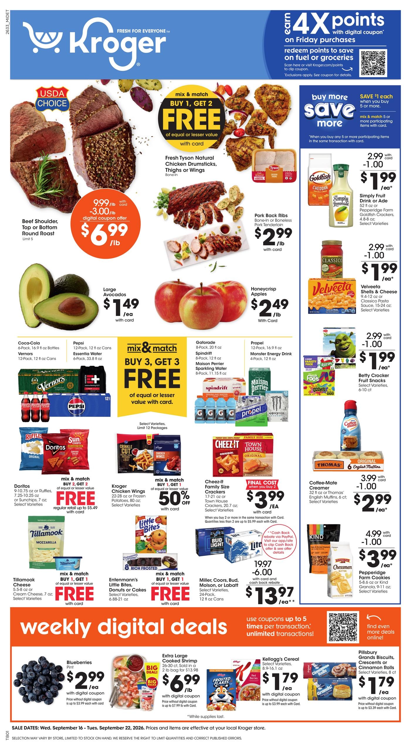 Kroger weekly ad page 1
