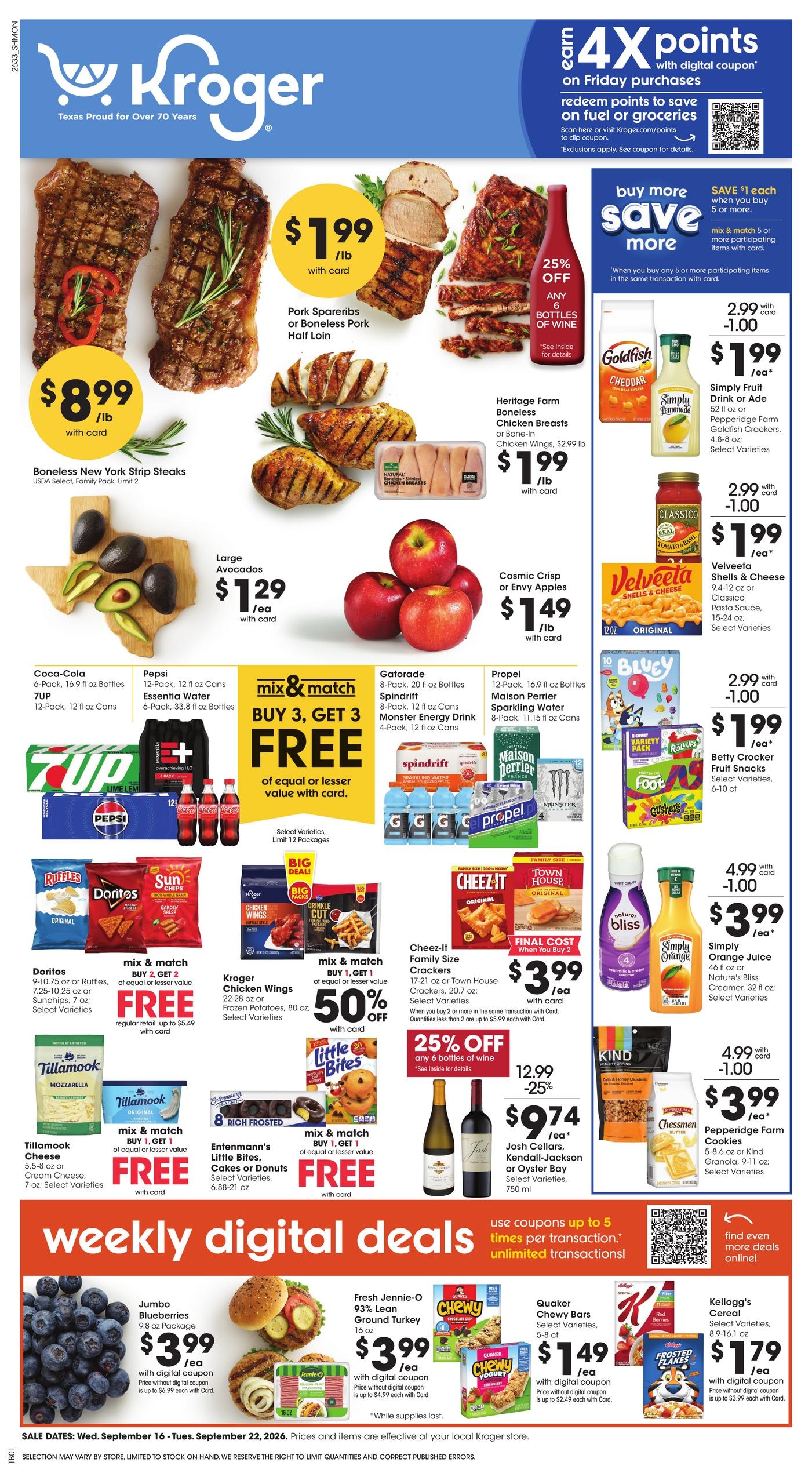 Kroger weekly ad page 1