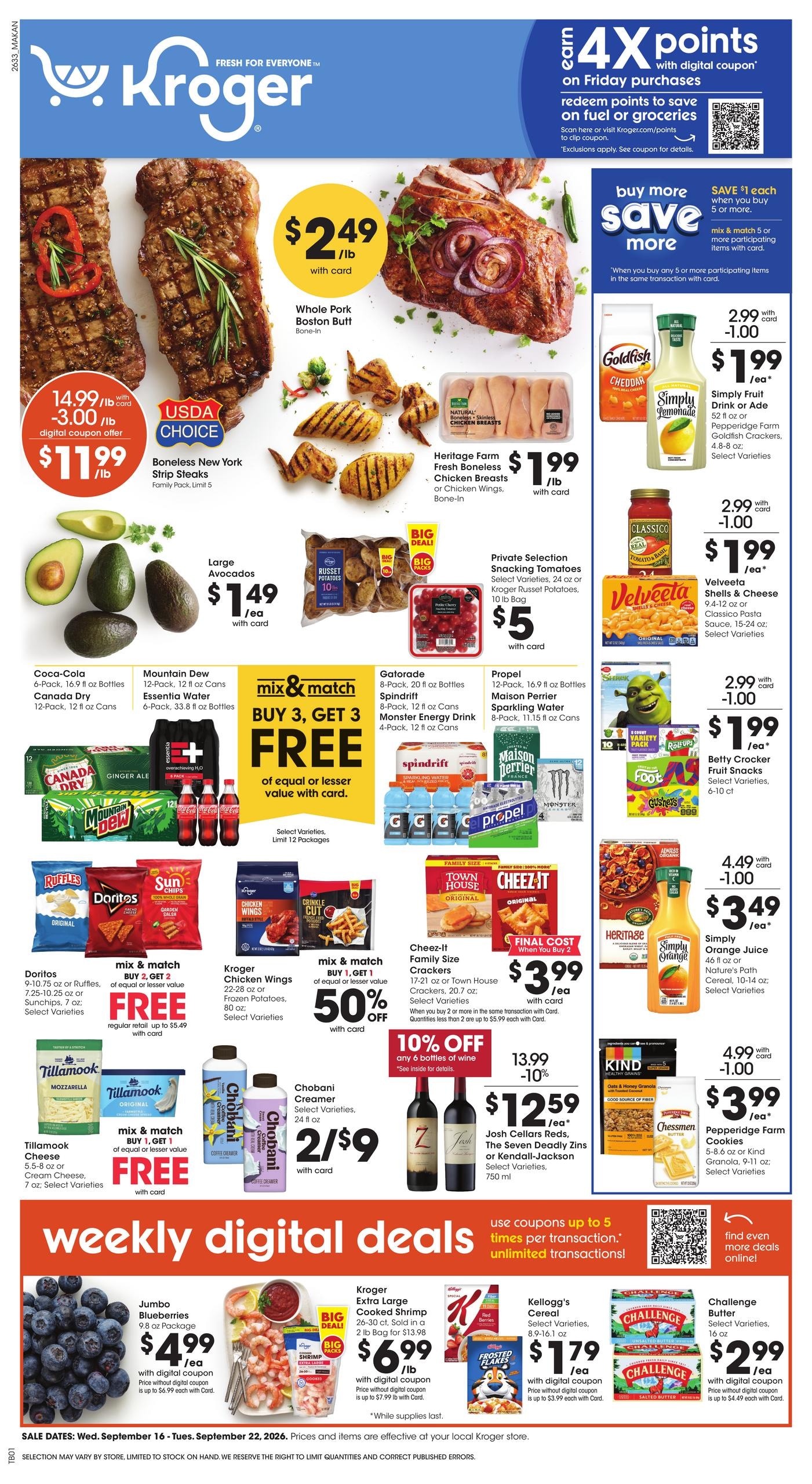 Kroger weekly ad page 1