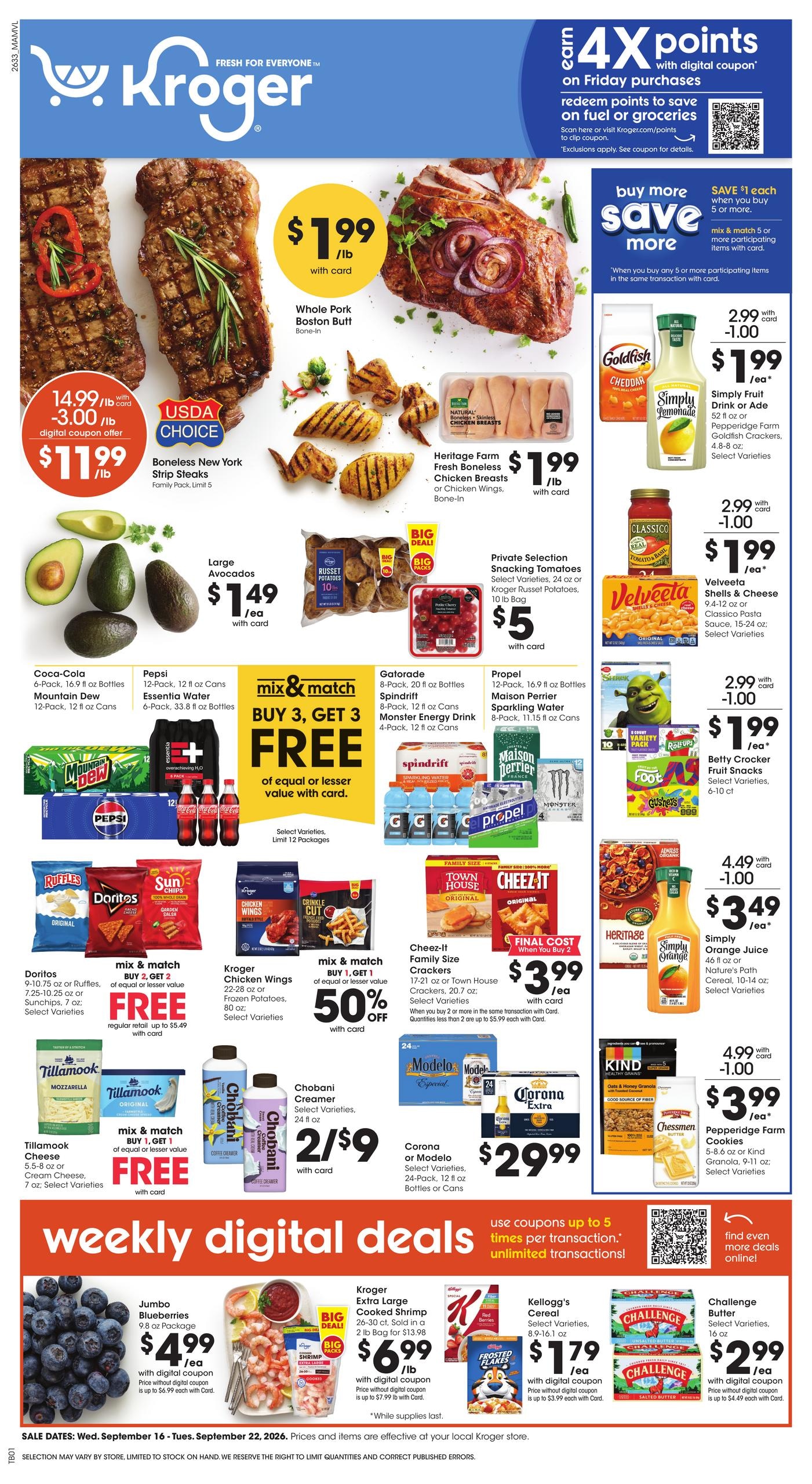 Kroger weekly ad page 1