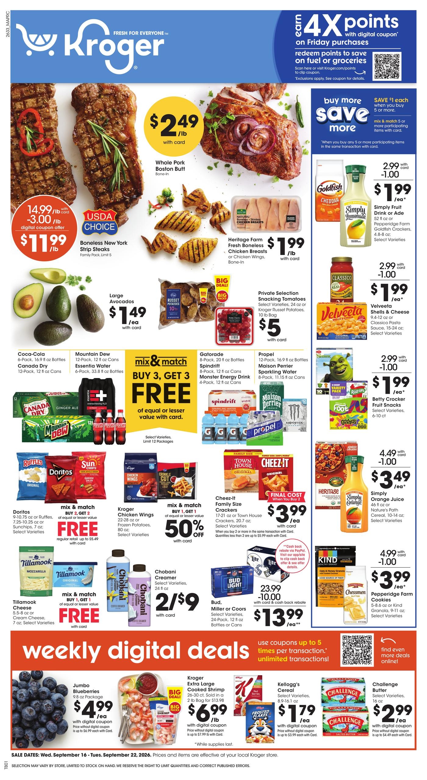 Kroger weekly ad page 1