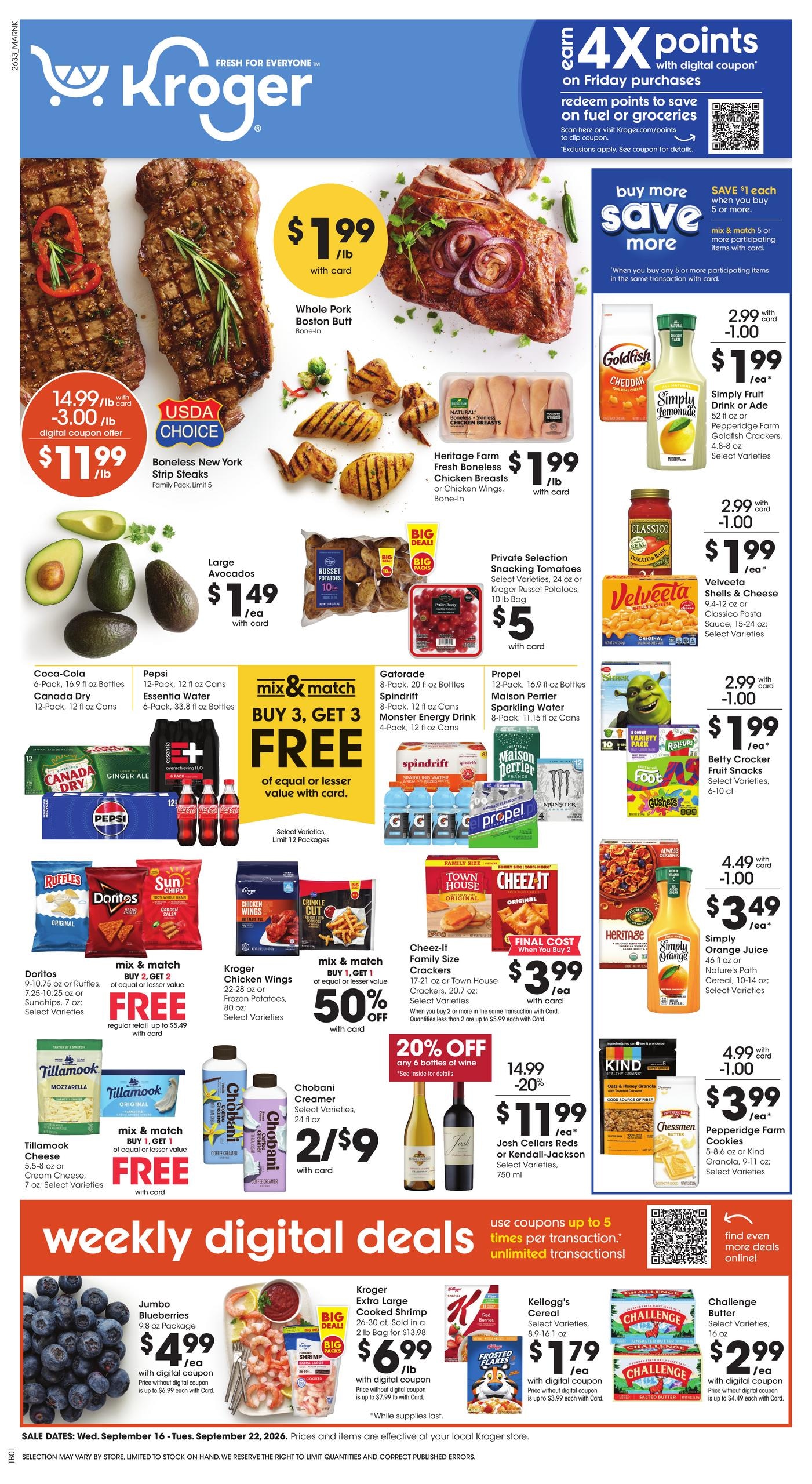 Kroger weekly ad page 1
