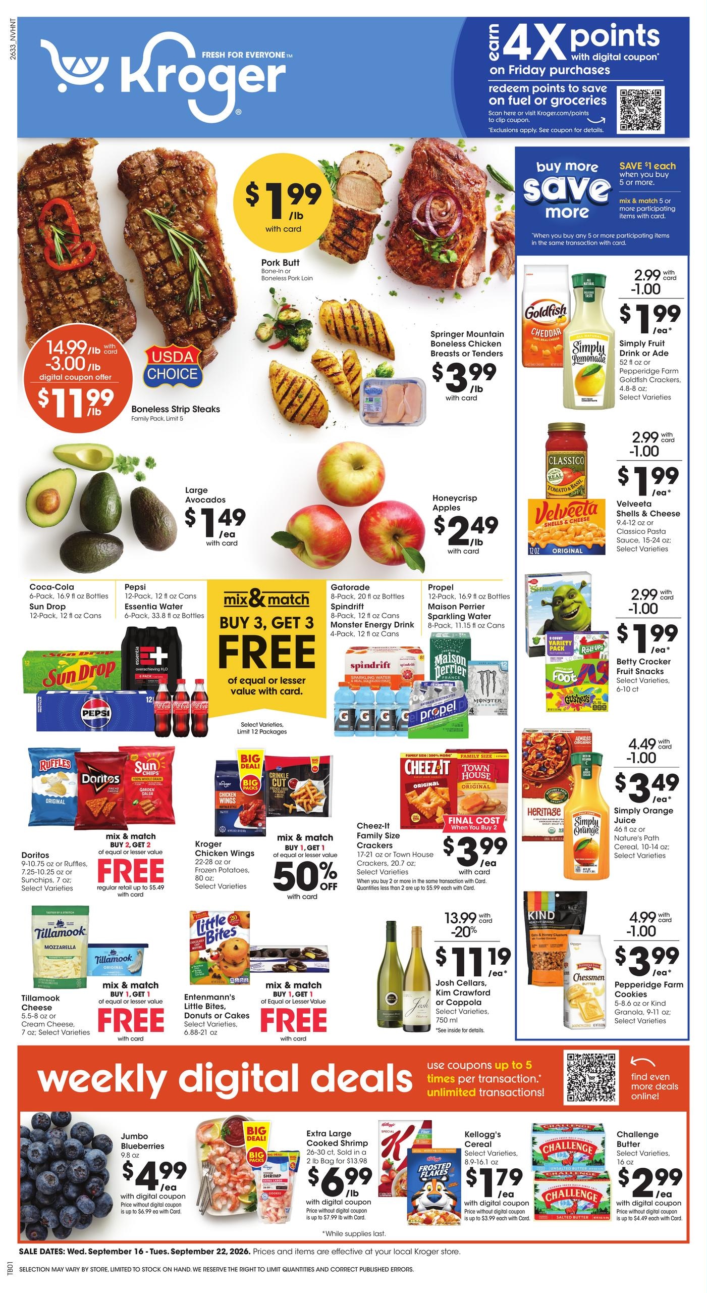 Kroger weekly ad page 1