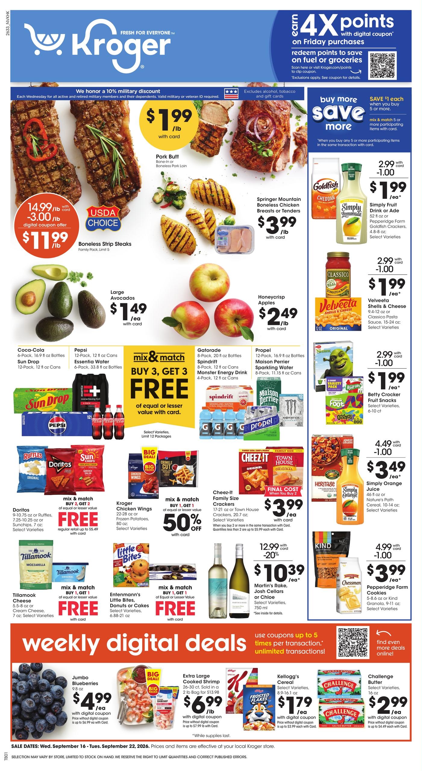 Kroger weekly ad page 1