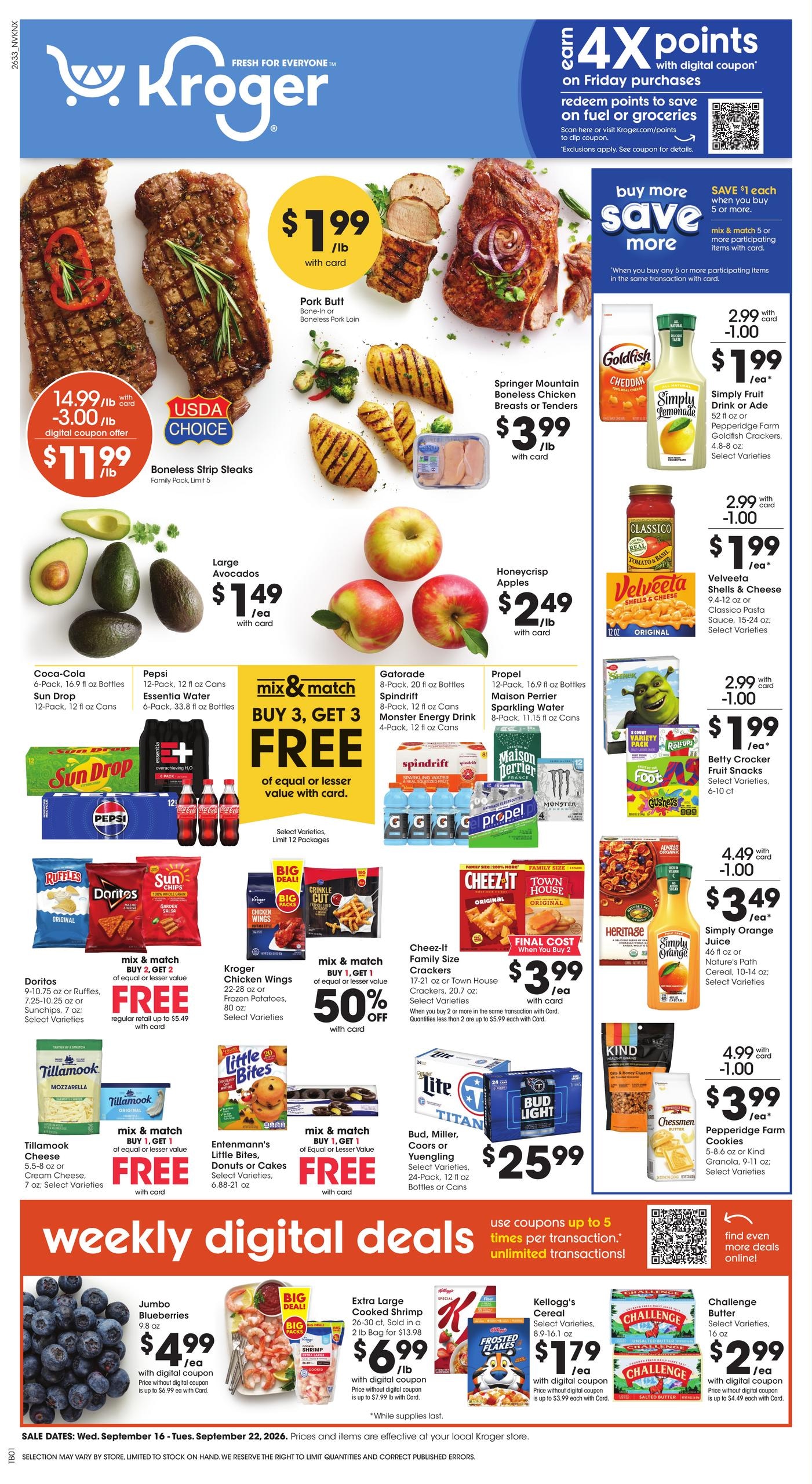 Kroger weekly ad page 1