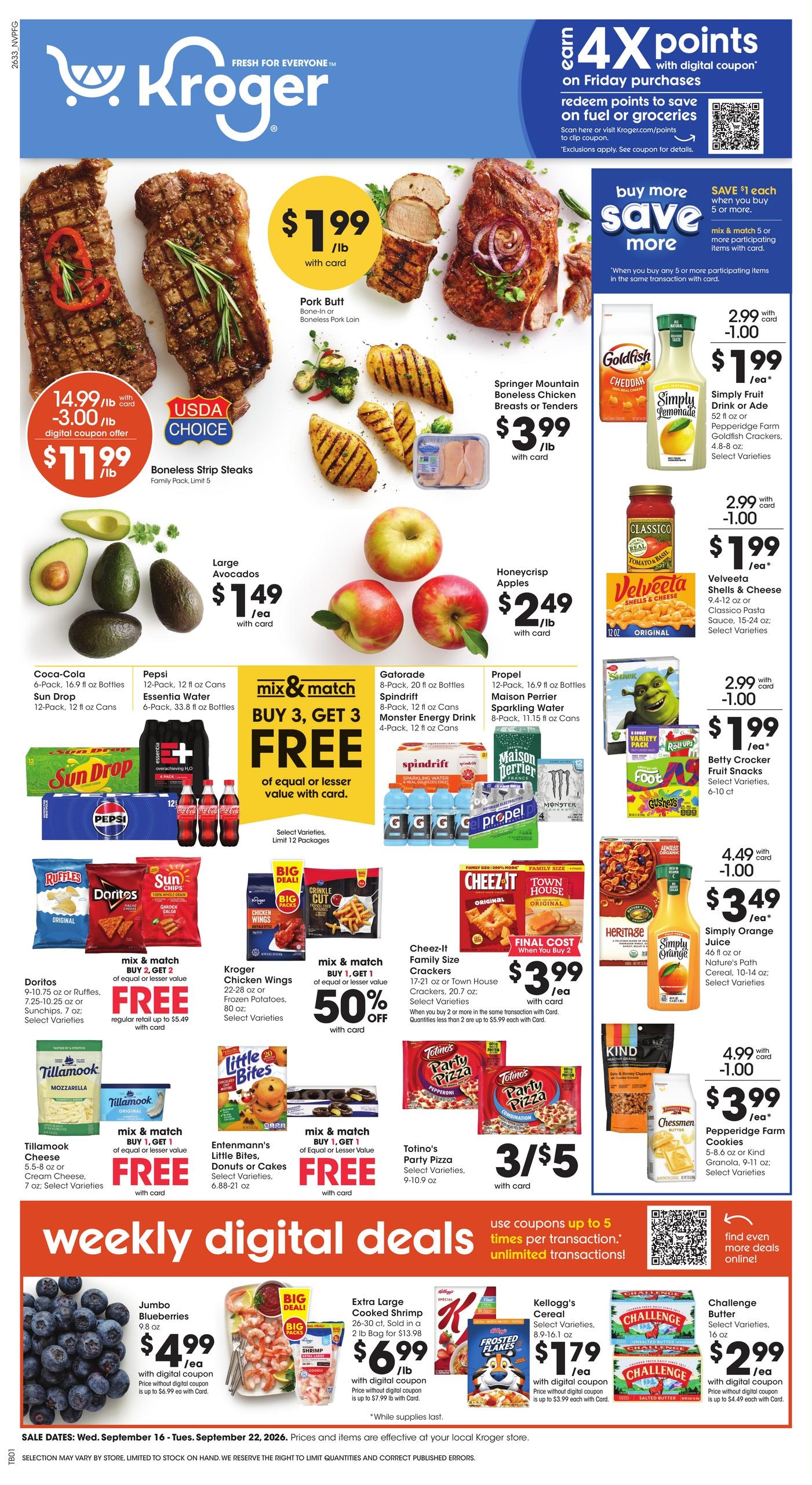 Kroger weekly ad page 1