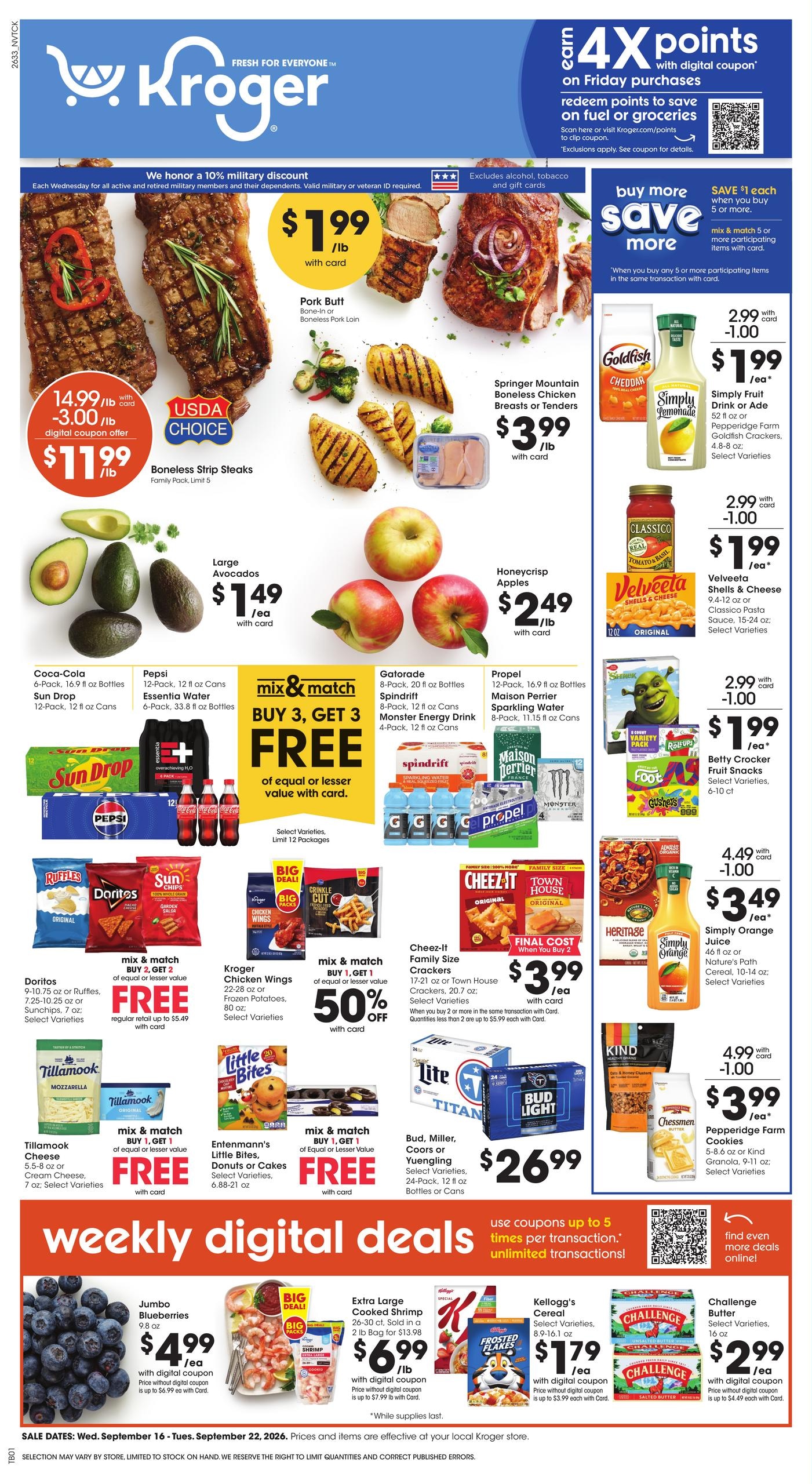 Kroger weekly ad page 1