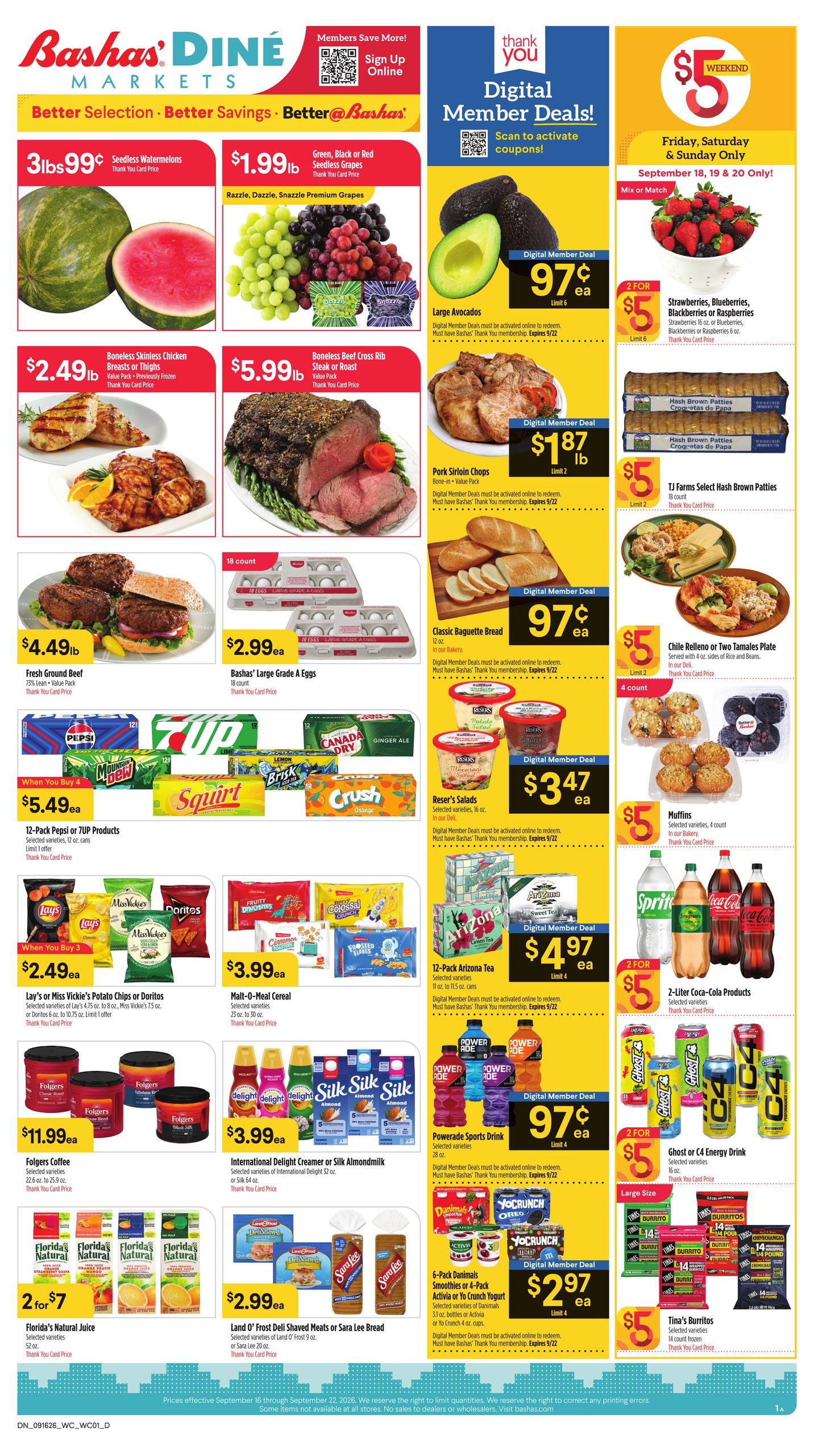 Bashas' weekly ad page 1