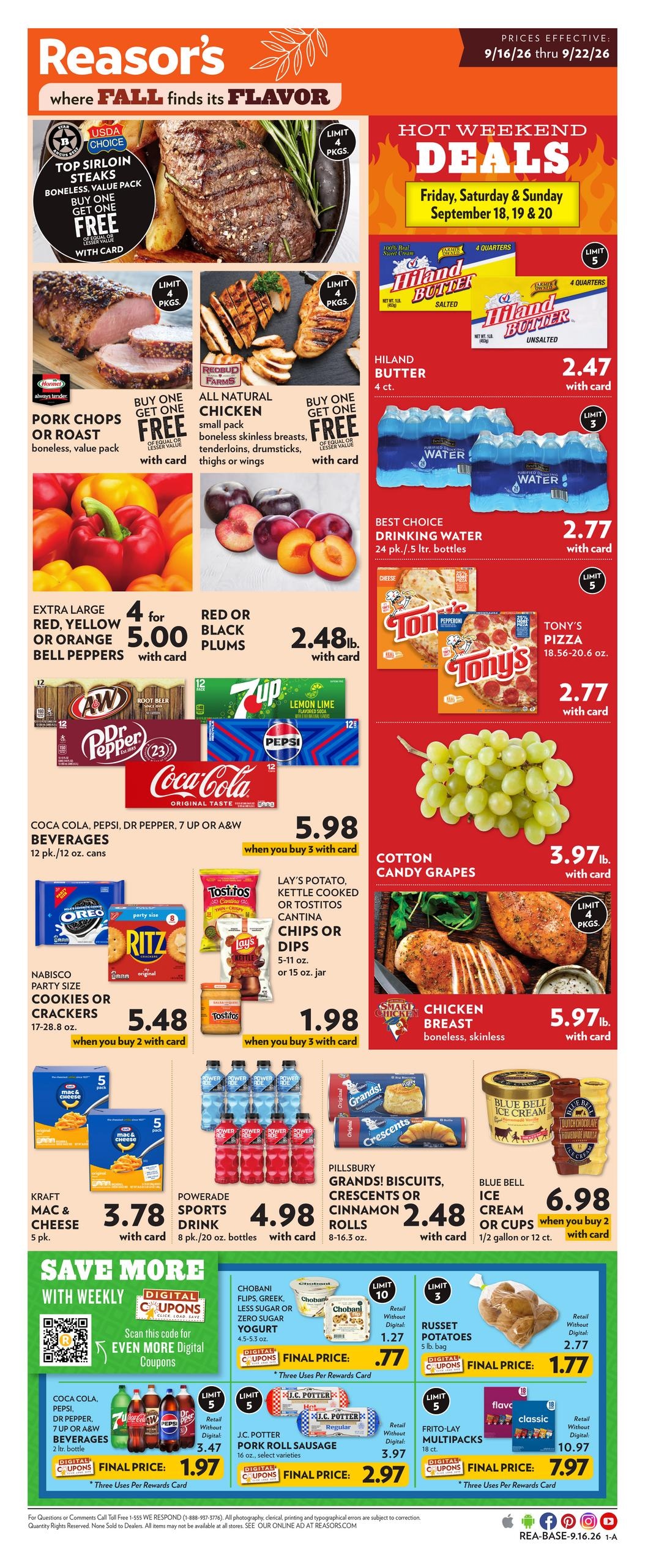 Reasor's weekly ad page 1