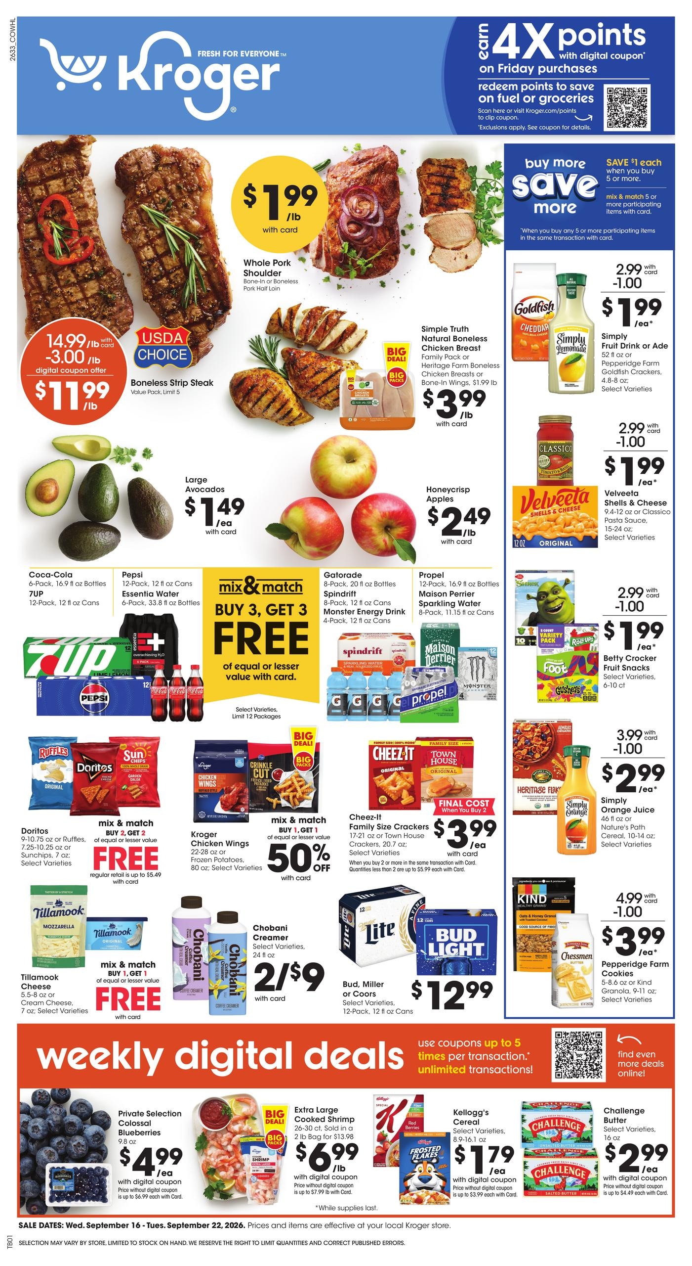 Kroger weekly ad page 1