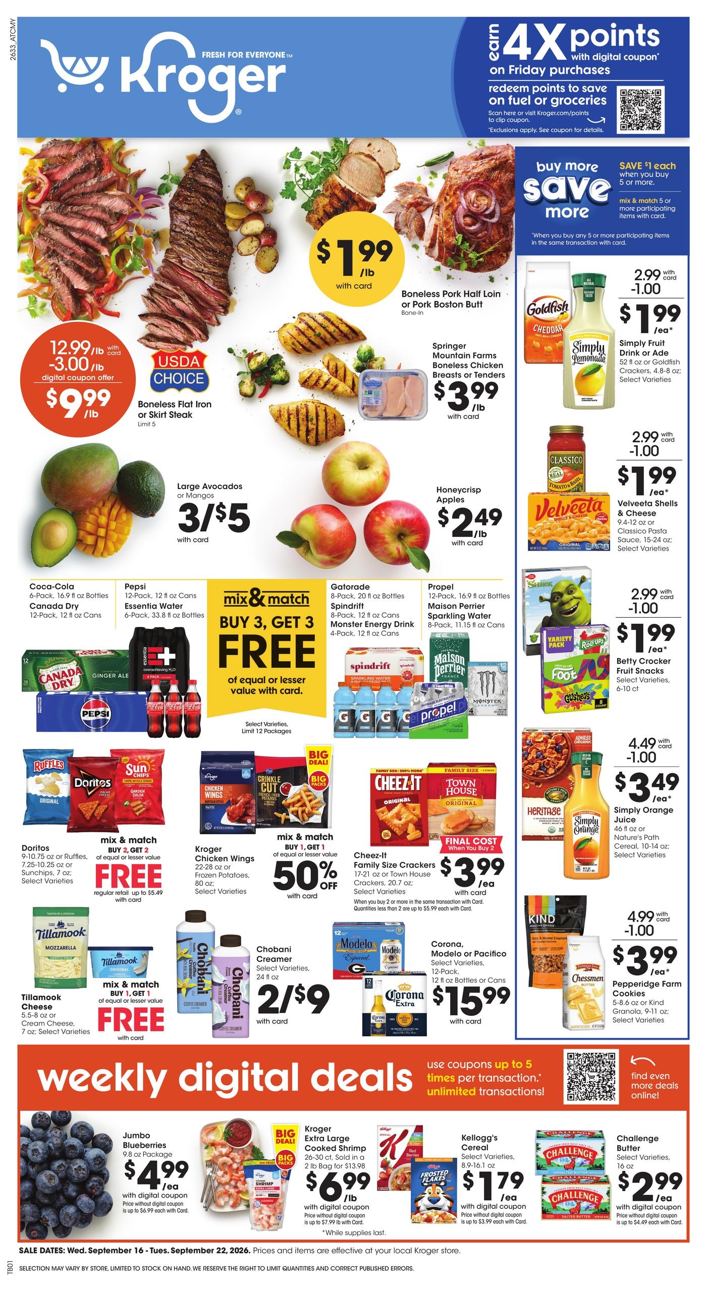 Kroger weekly ad page 1