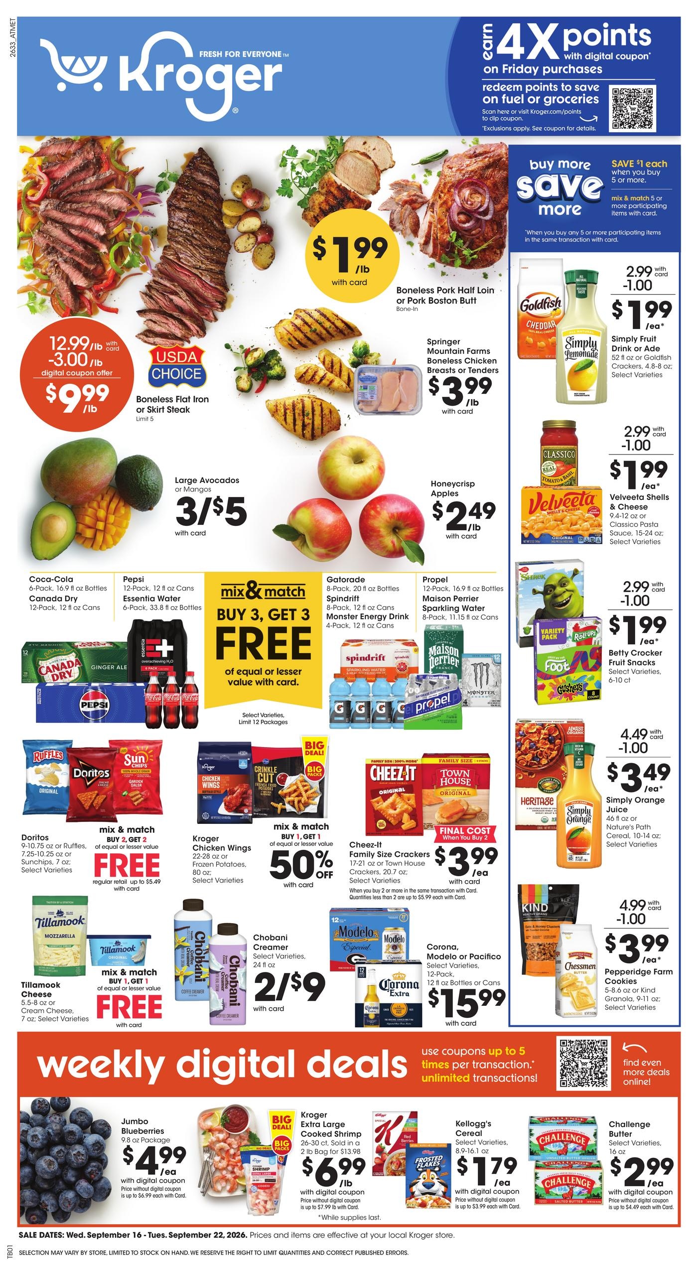 Kroger weekly ad page 1