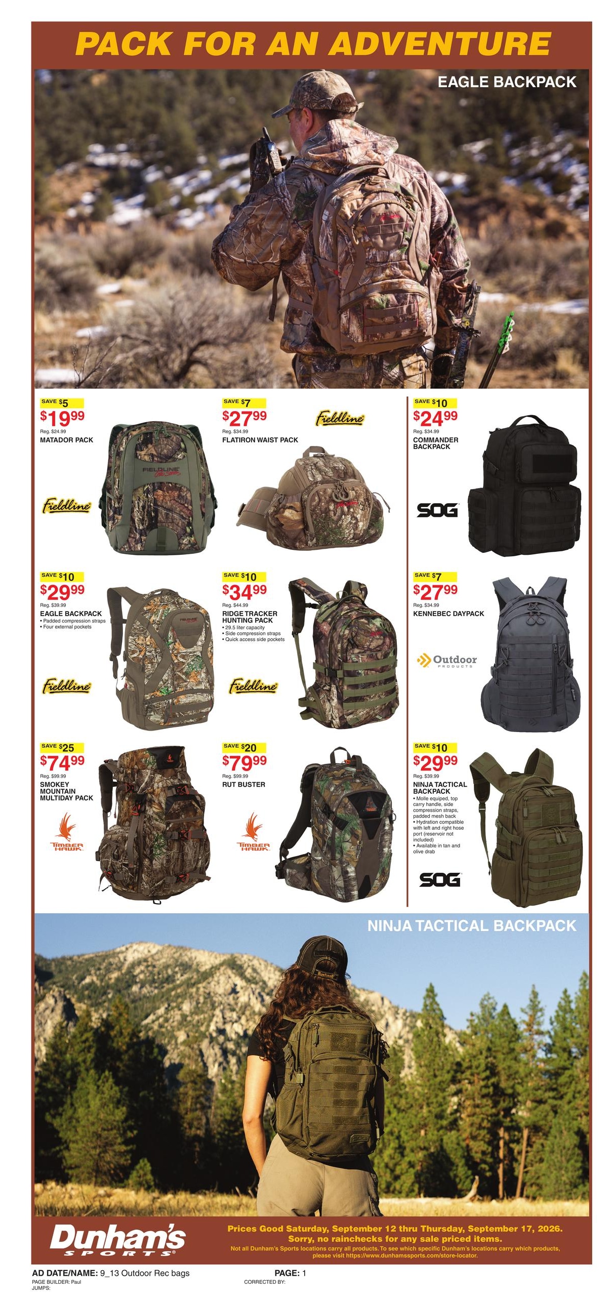 Dunham's Sports weekly ad page 11