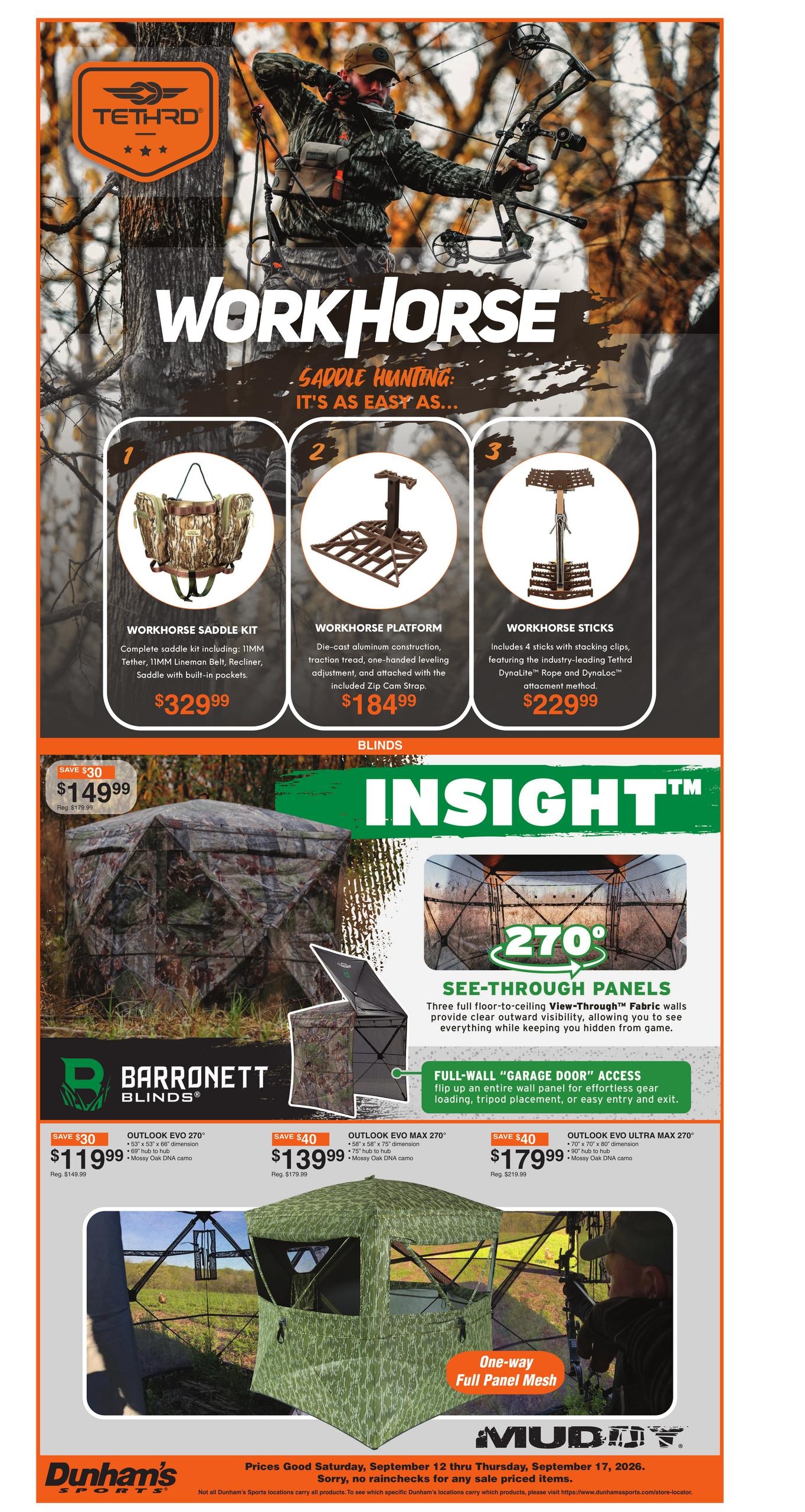 Dunham's Sports weekly ad page 9