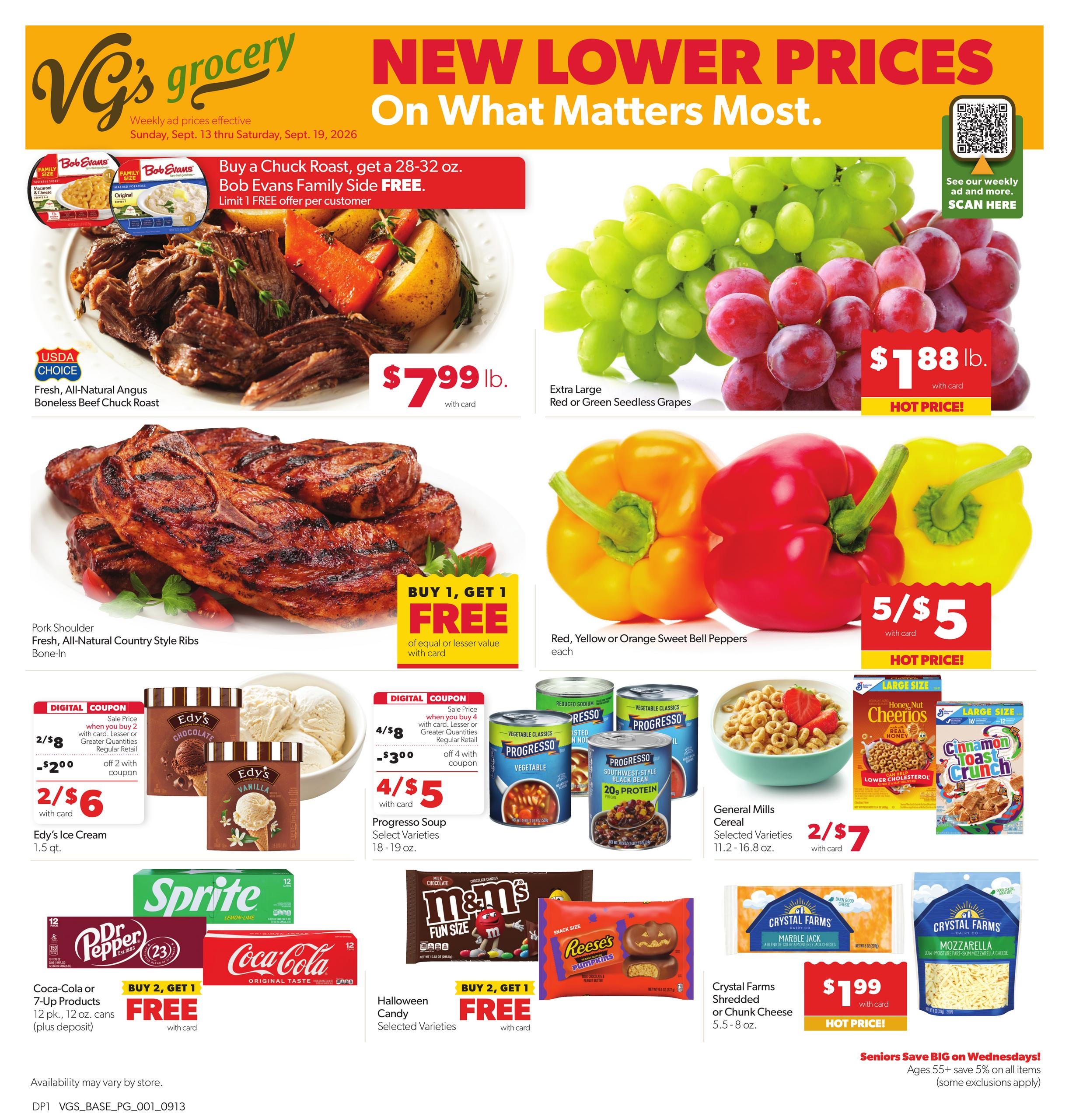 VG's Grocery weekly ad page 1
