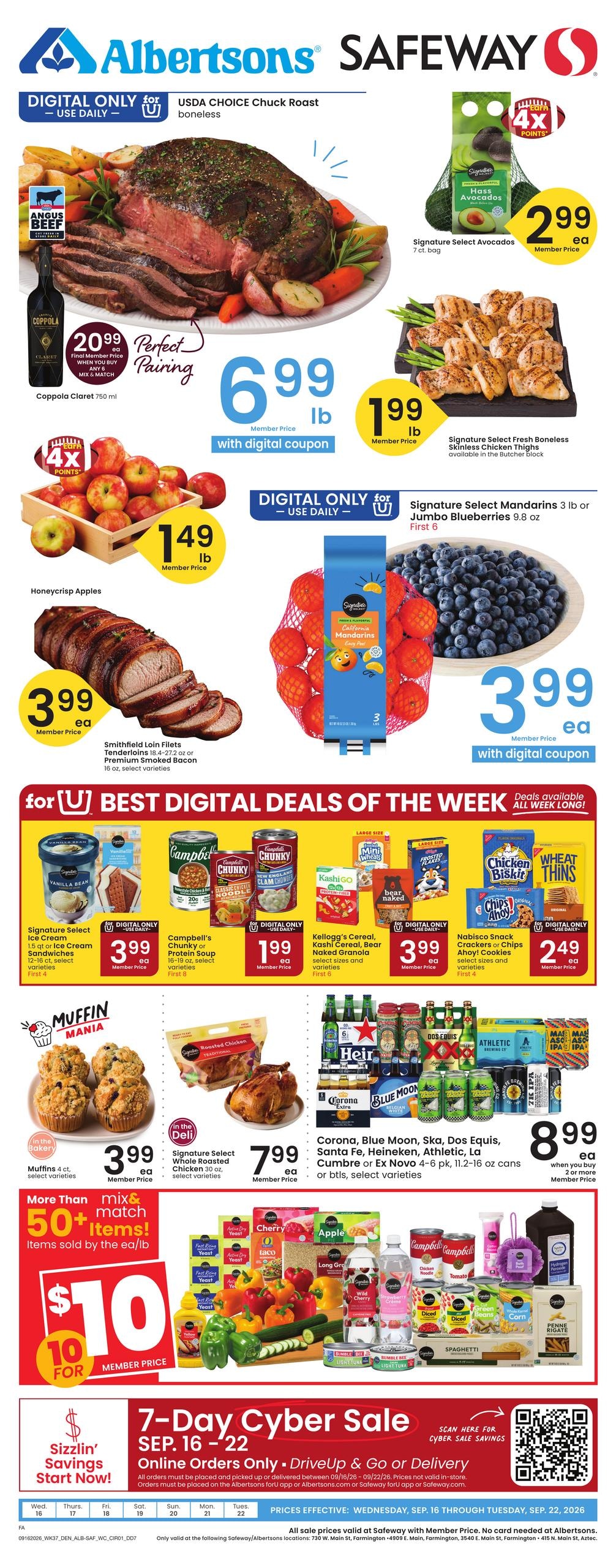 Safeway weekly ad page 1