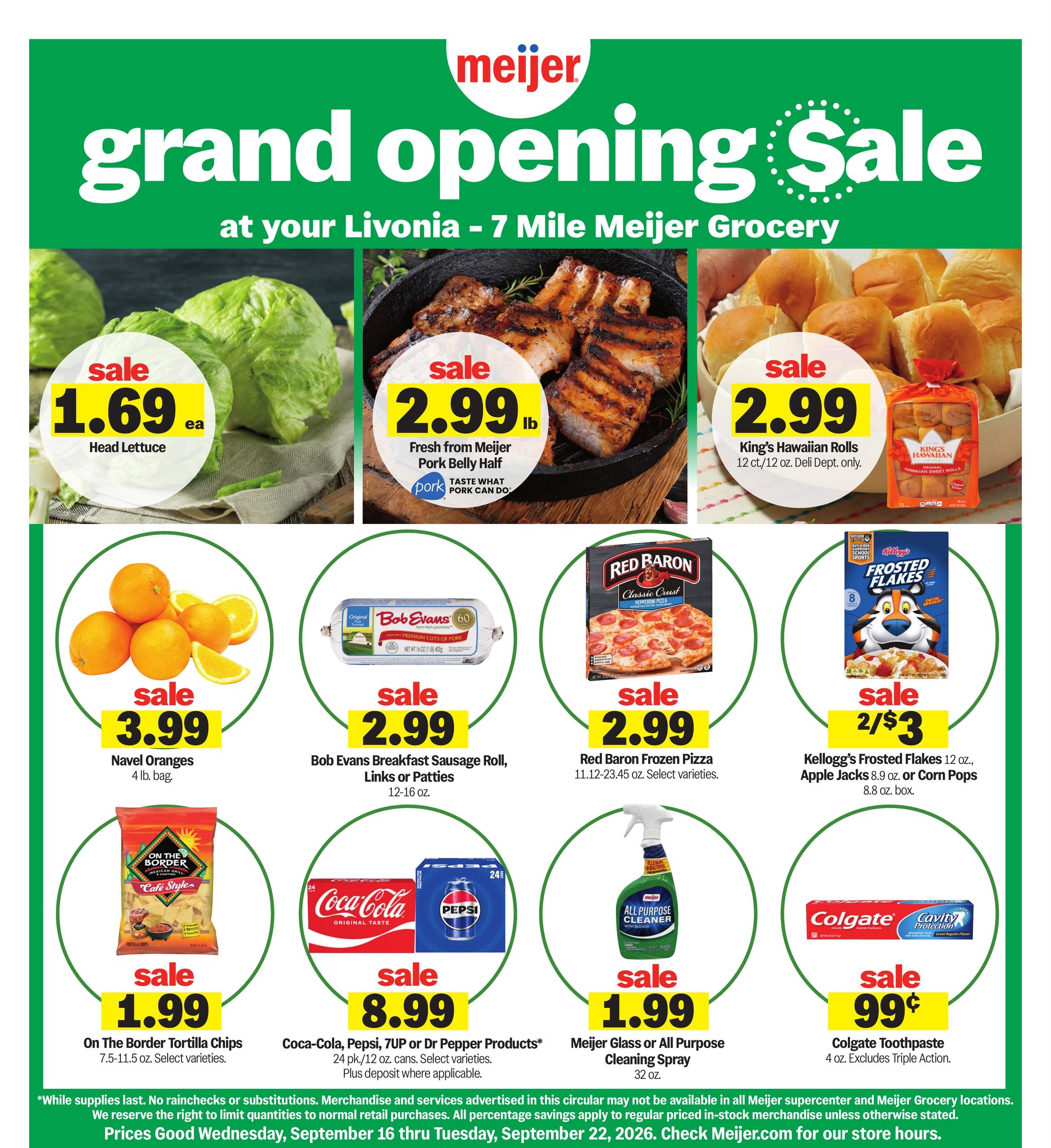 Meijer weekly ad page 1
