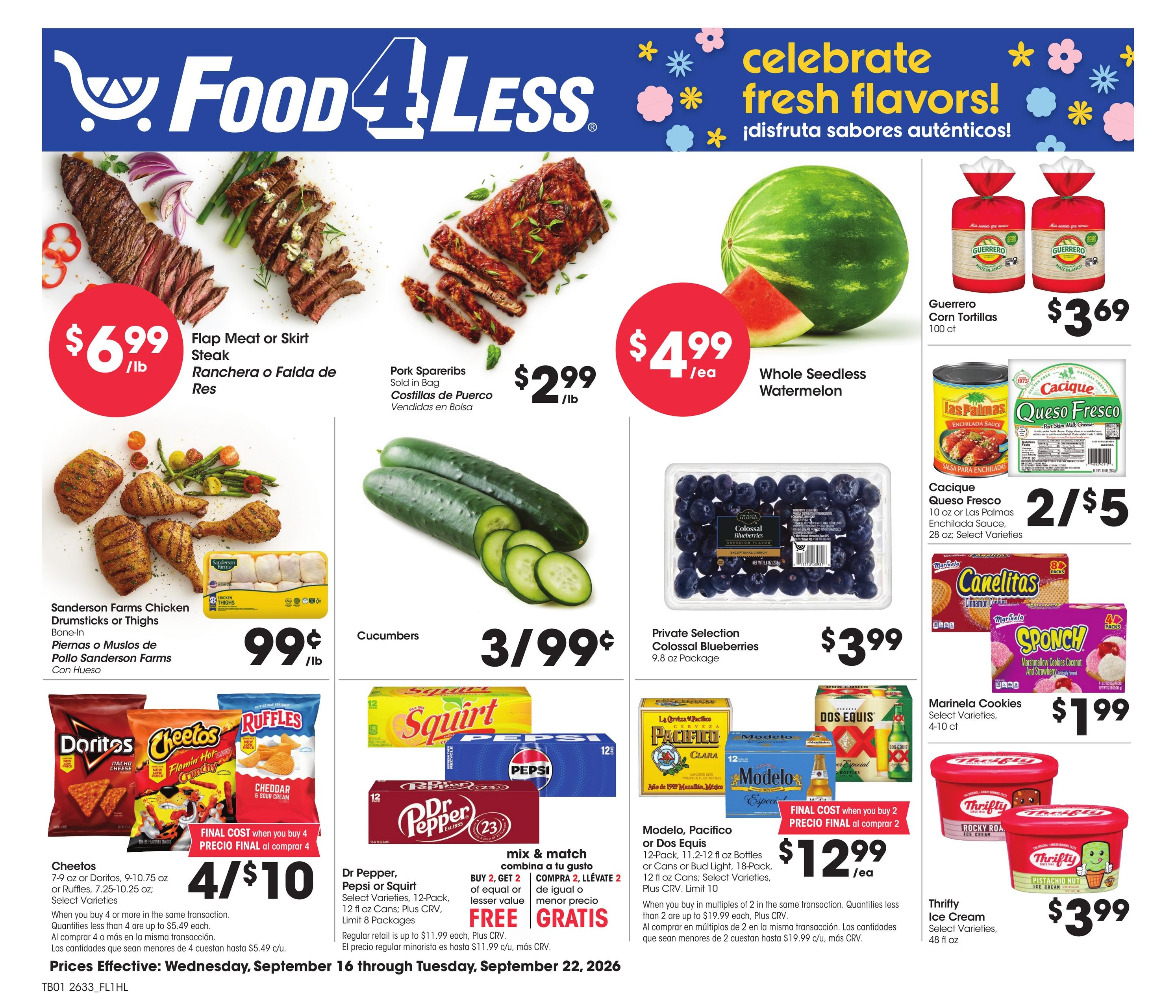 Food 4 Less weekly ad page 1