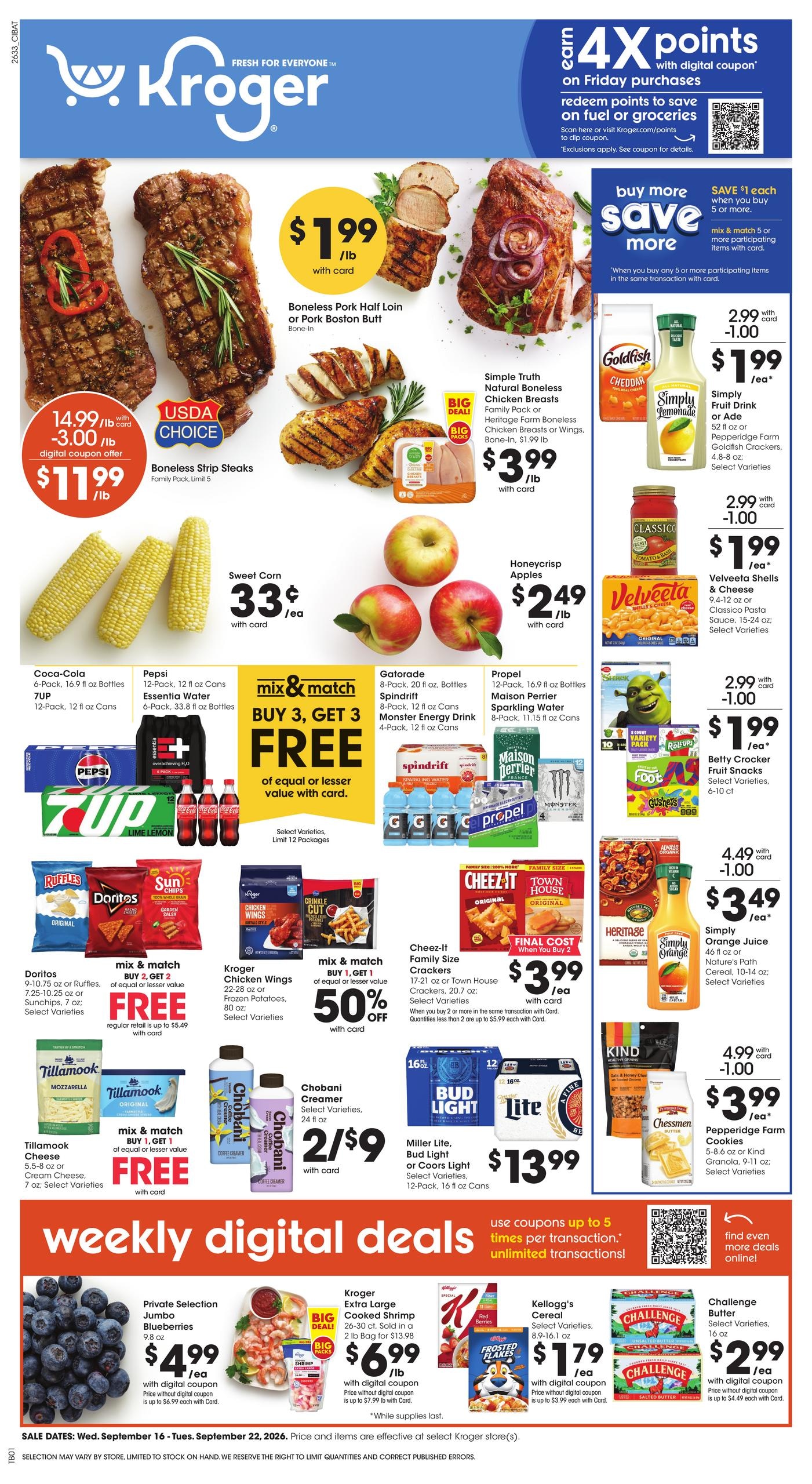 Kroger weekly ad page 1