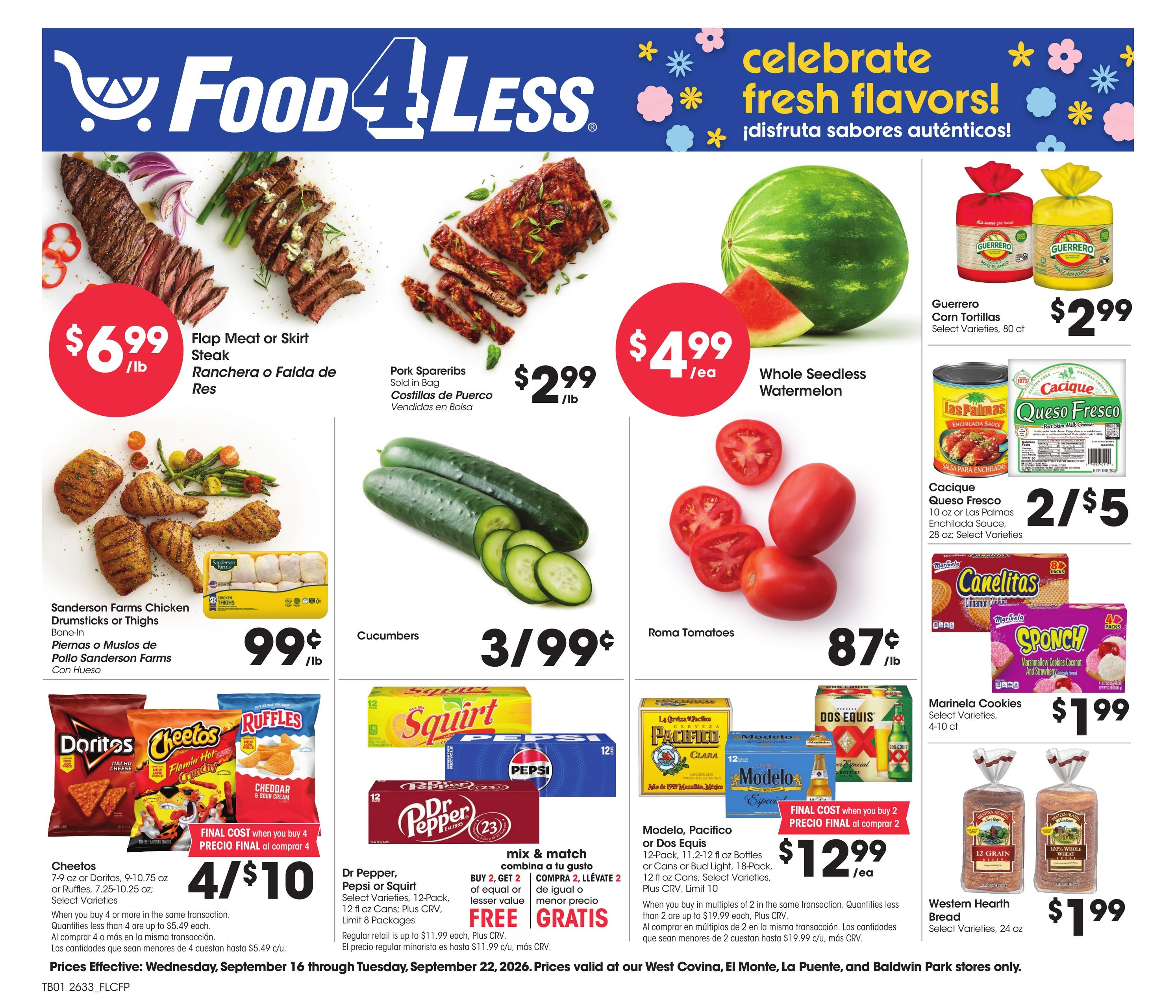 Food 4 Less weekly ad page 1