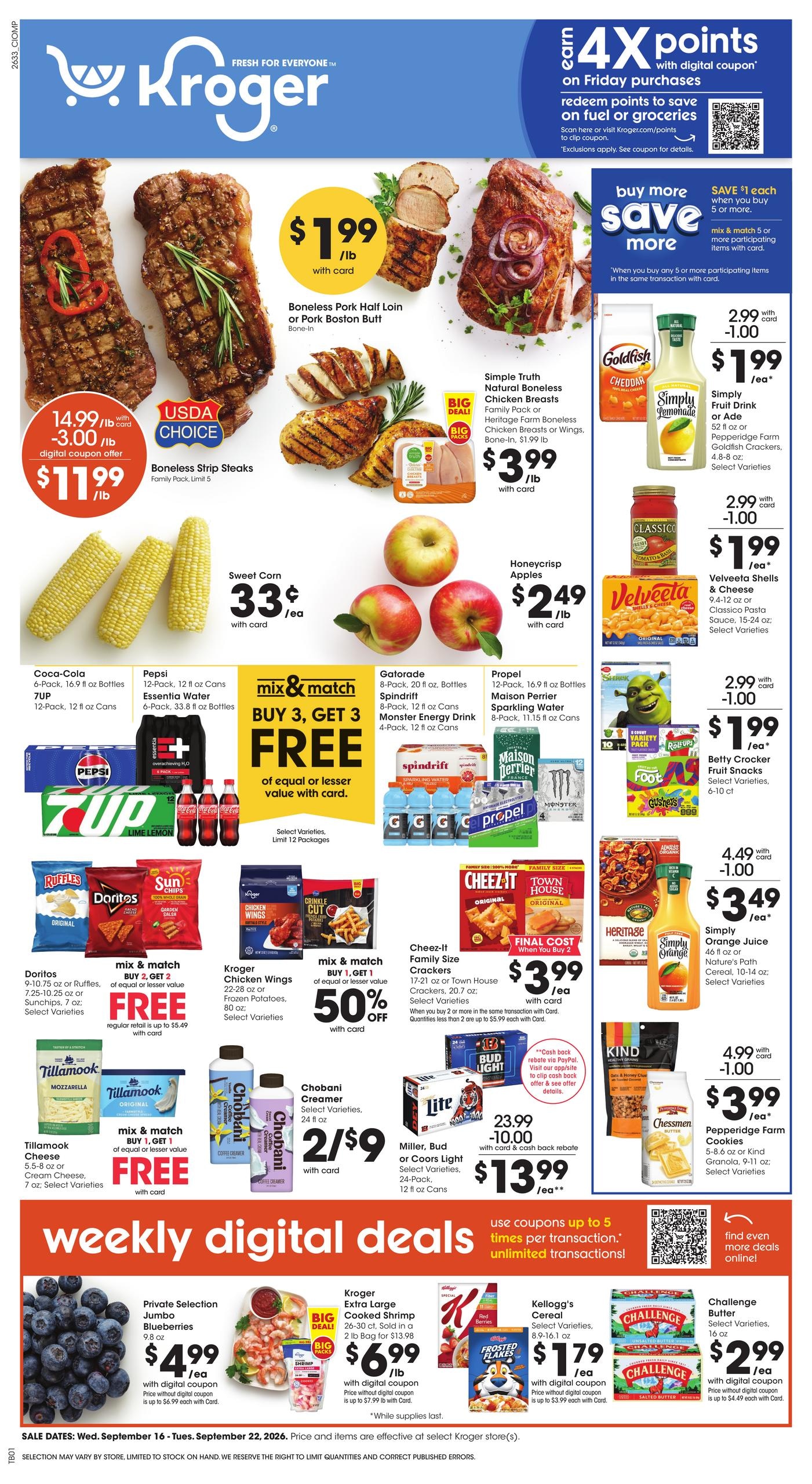 Kroger weekly ad page 1