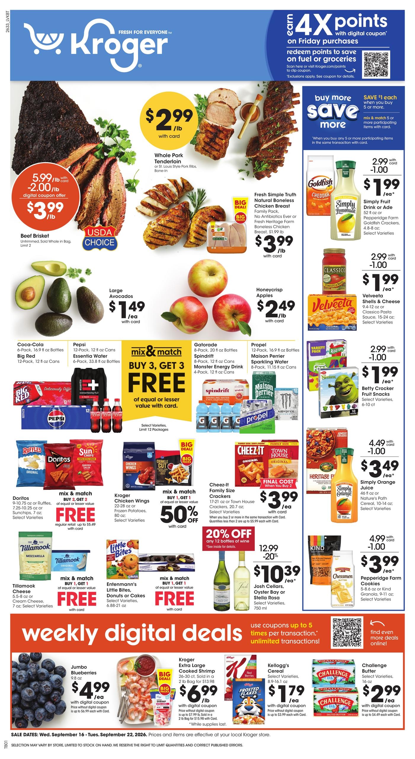 Kroger weekly ad page 1
