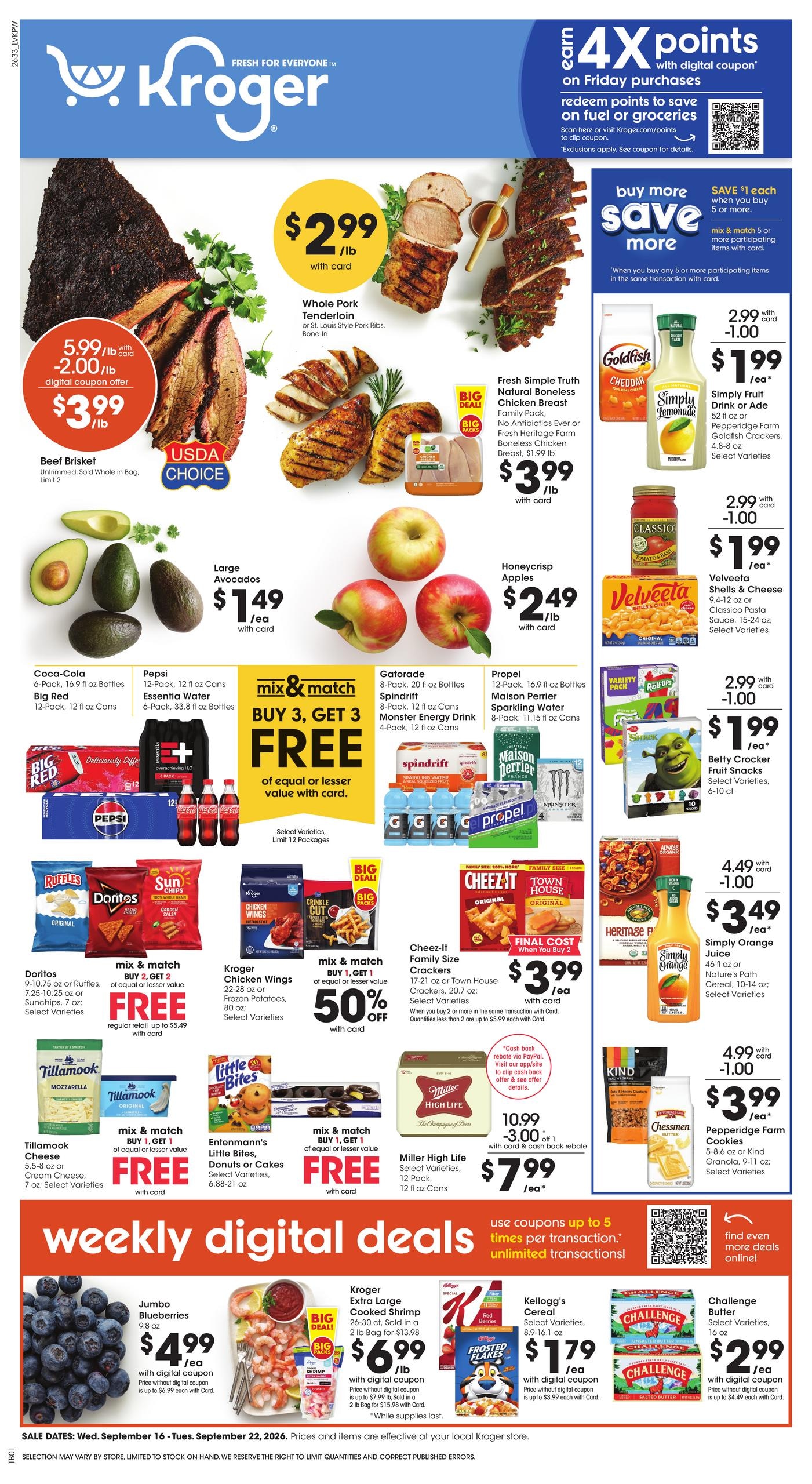 Kroger weekly ad page 1