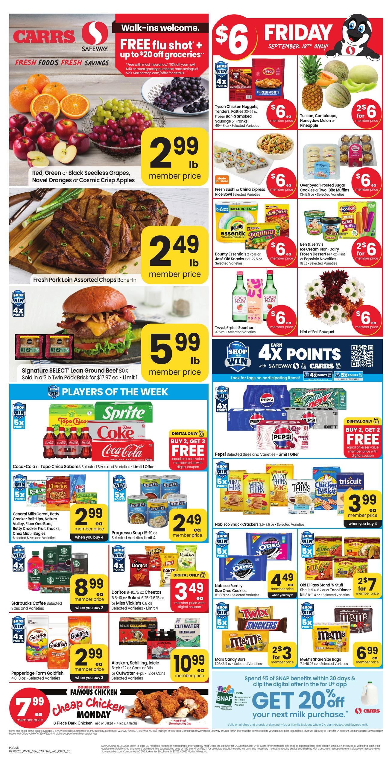 Carrs weekly ad page 1