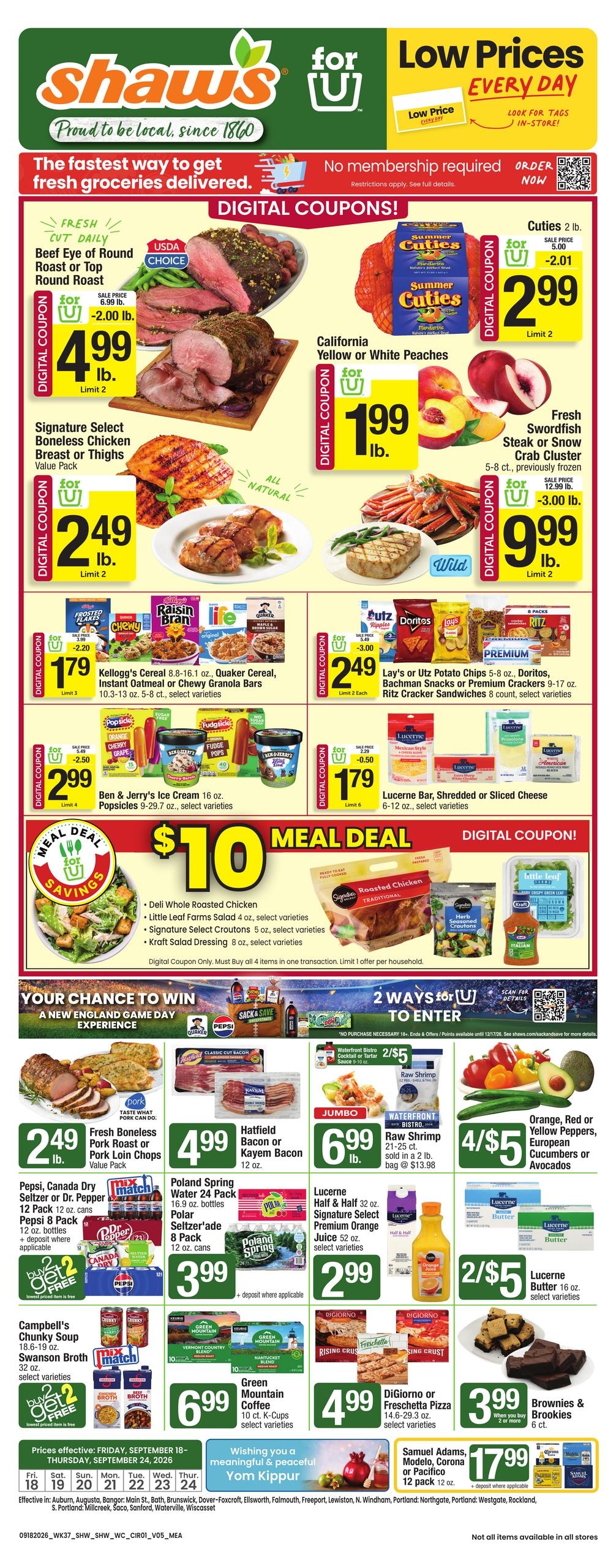 Shaw's weekly ad page 1