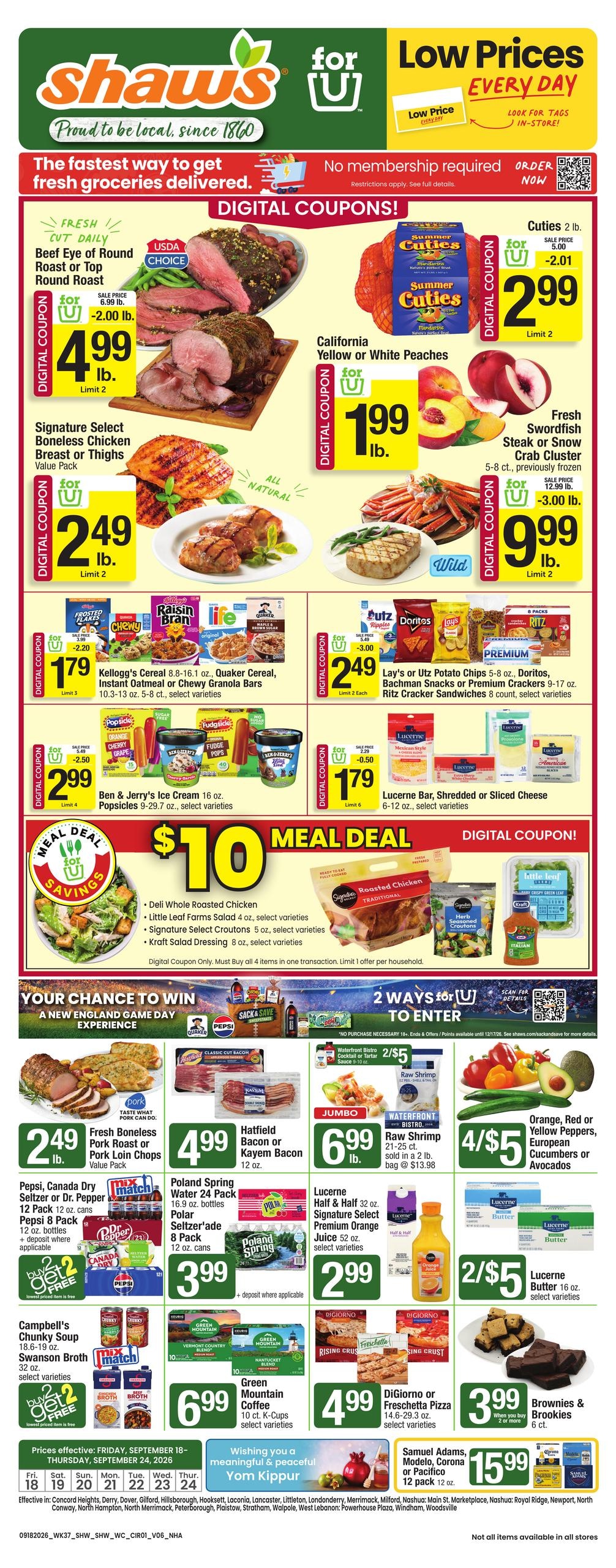 Shaw's weekly ad page 1