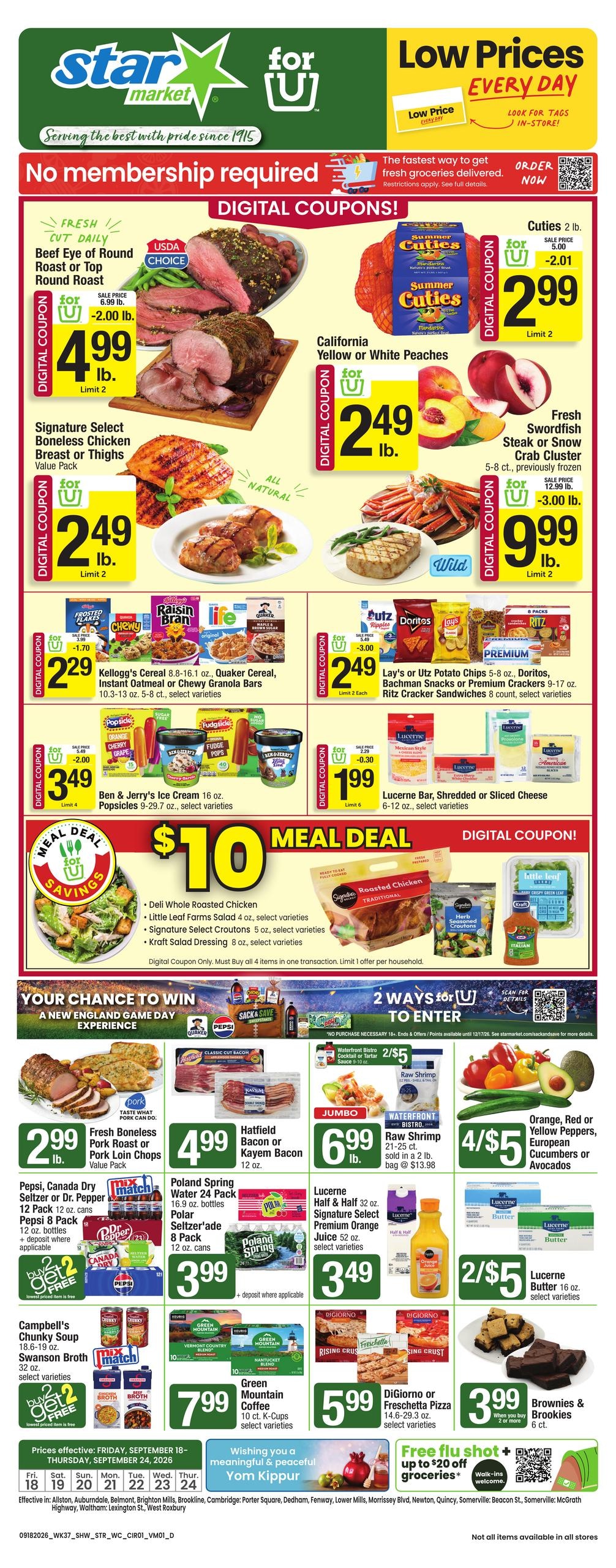 Star Market weekly ad page 1