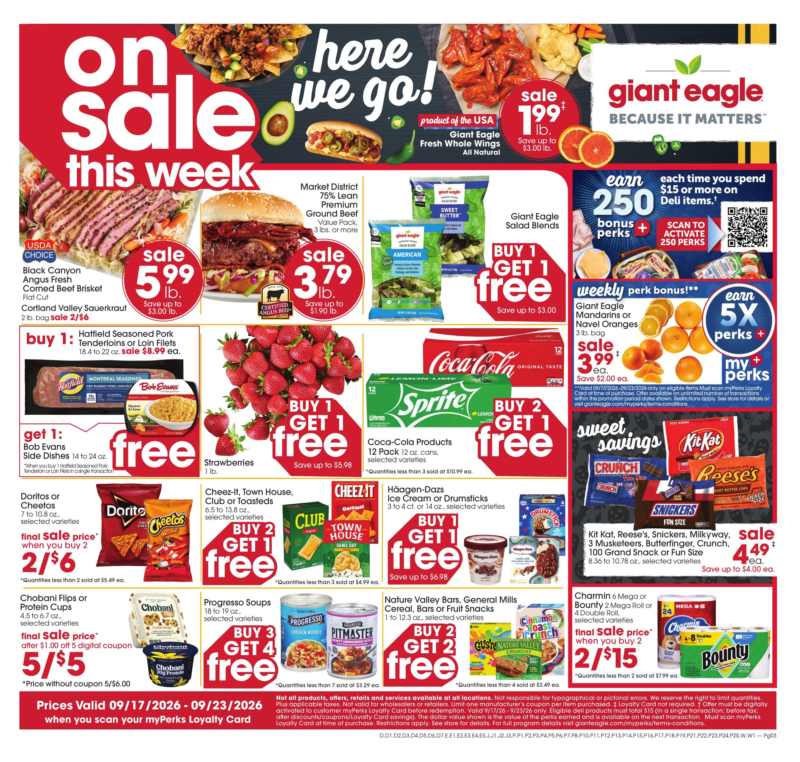 Giant Eagle weekly ad page 1