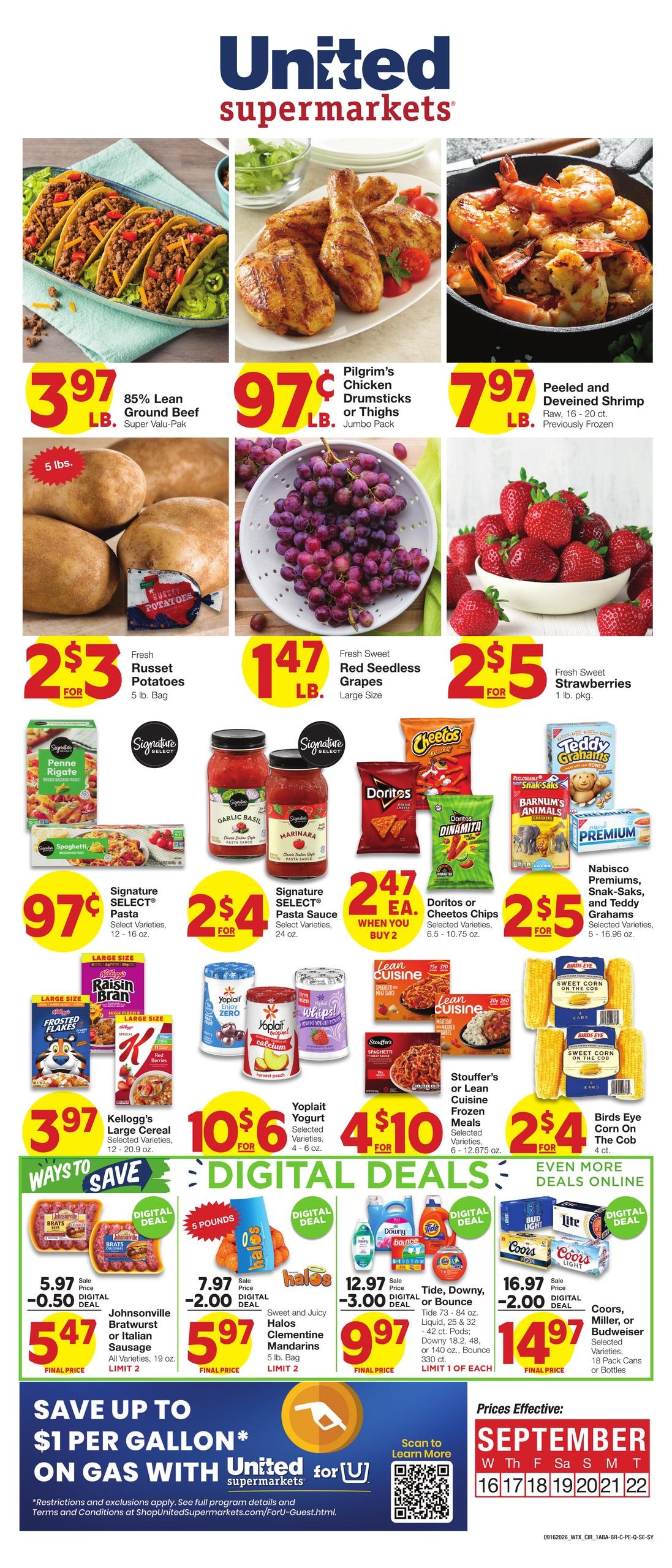 United Supermarkets weekly ad page 1