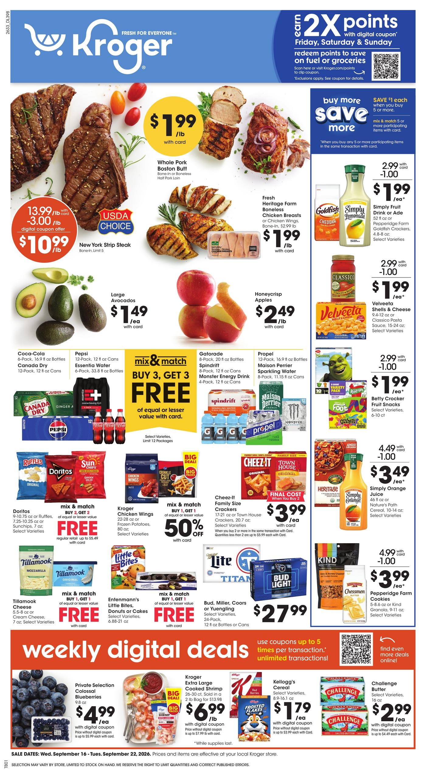 Kroger weekly ad page 1