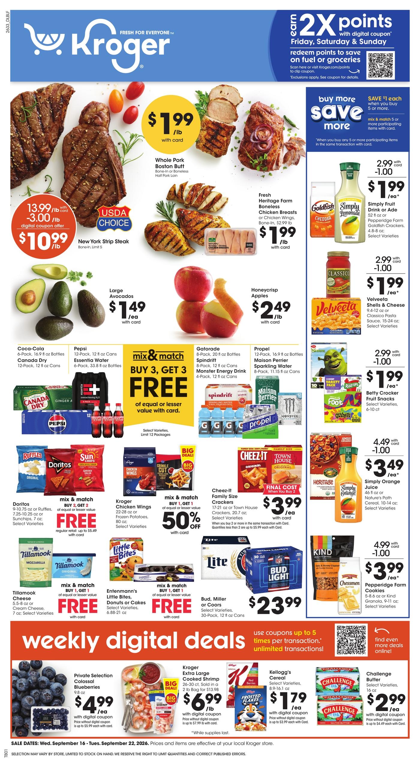 Kroger weekly ad page 1