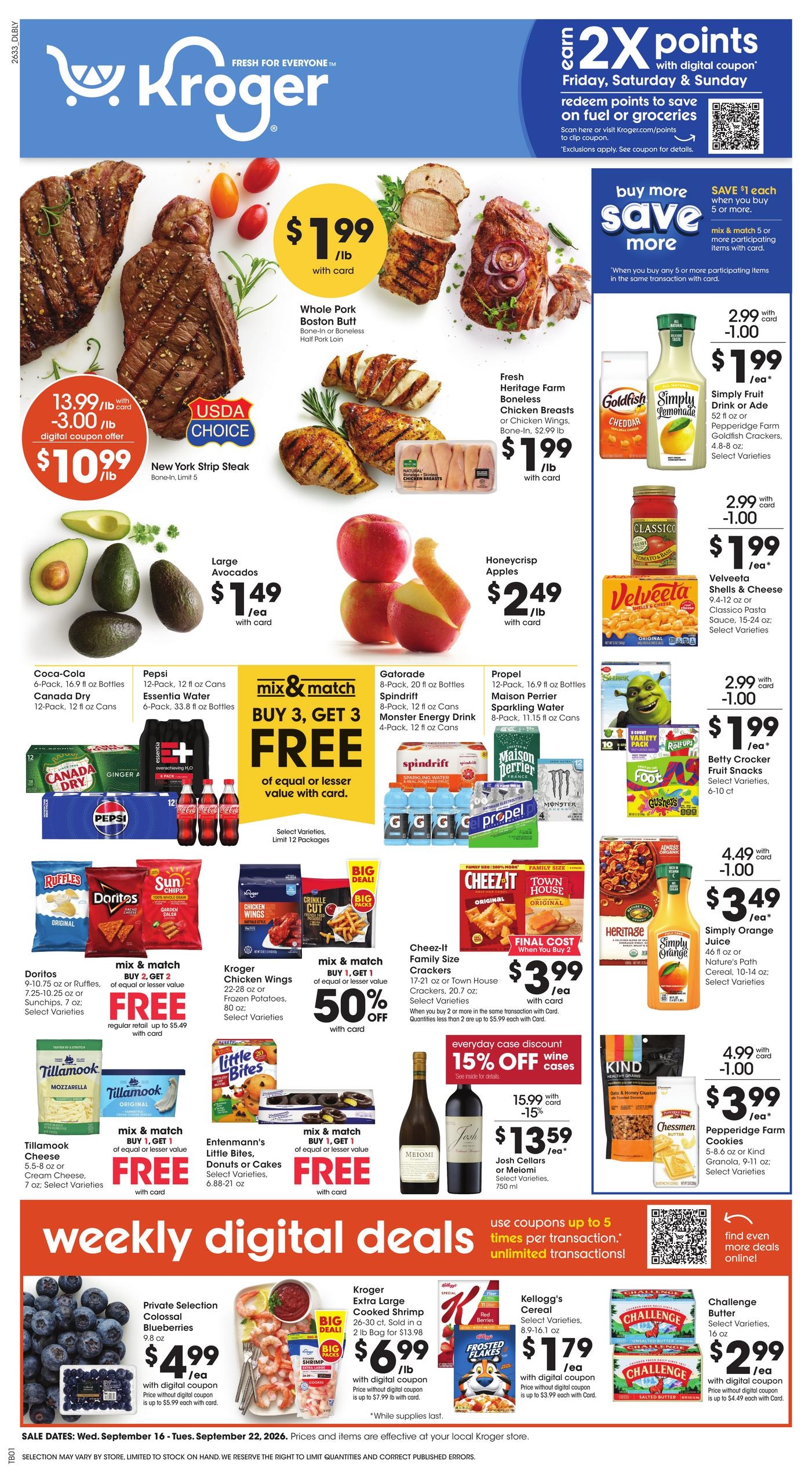 Kroger weekly ad page 1
