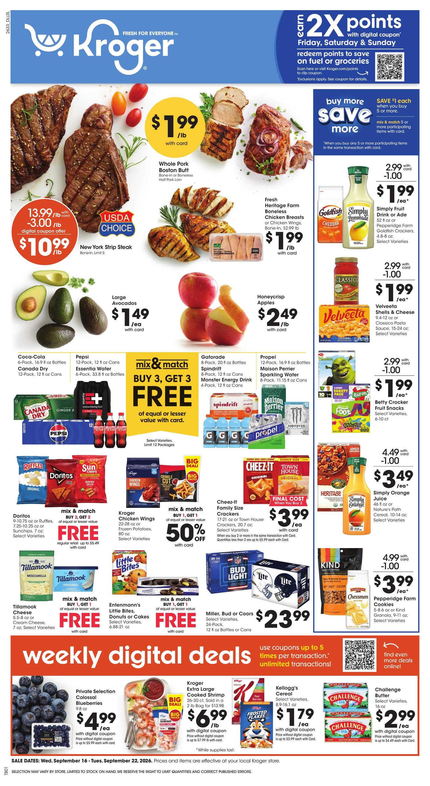 Kroger weekly ad page 1