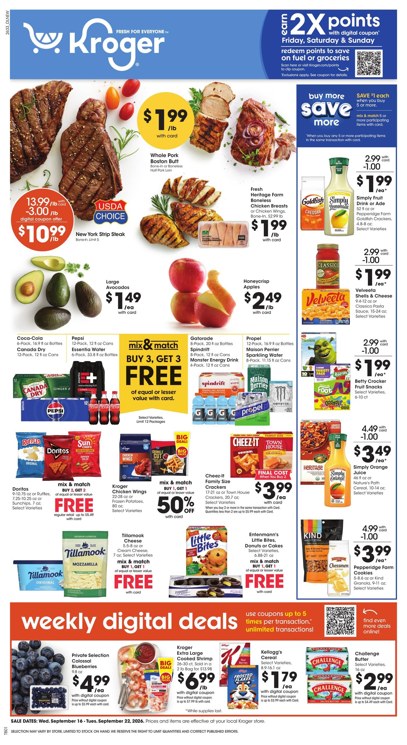 Kroger weekly ad page 1
