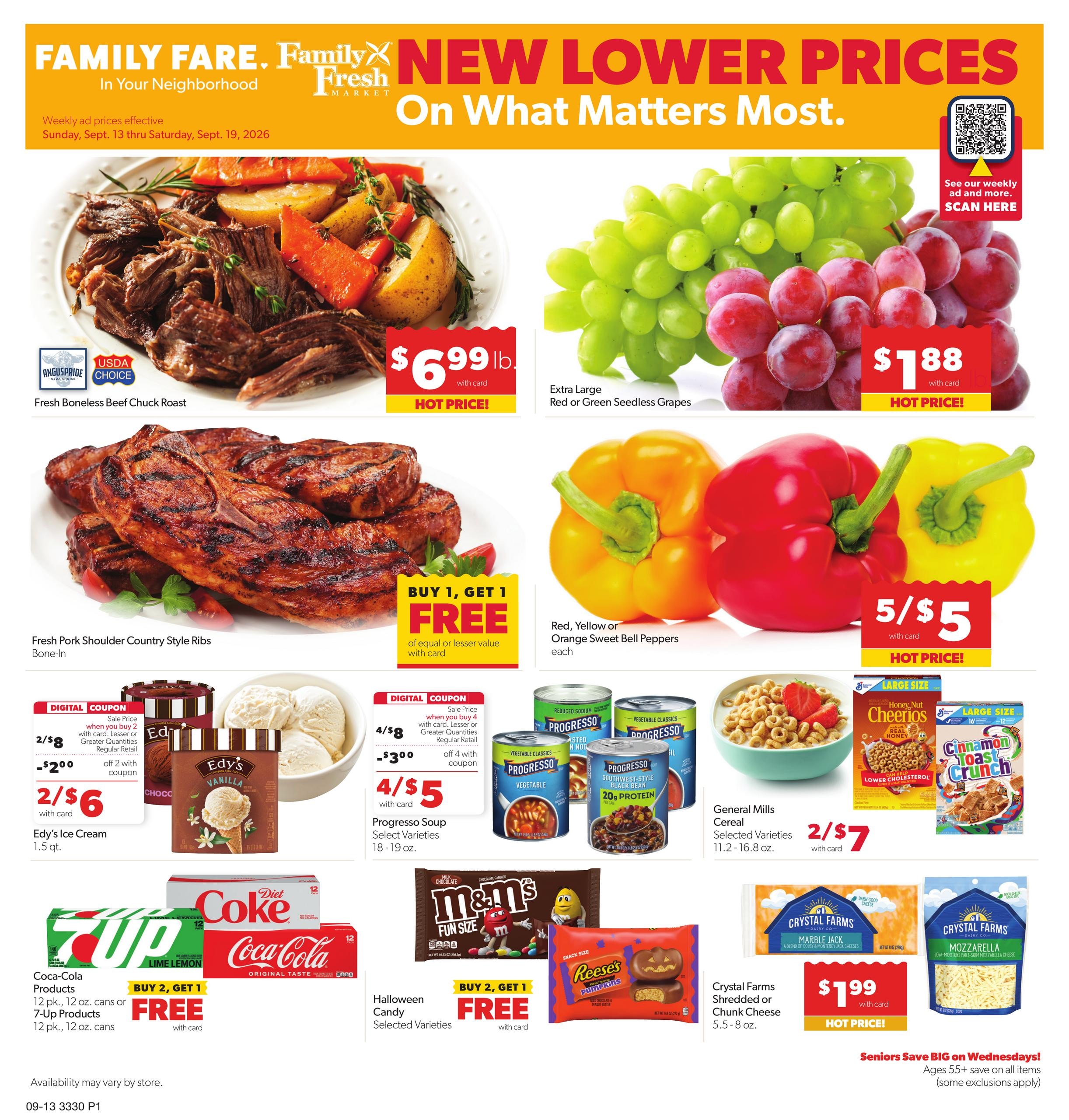 Family Fare weekly ad page 1