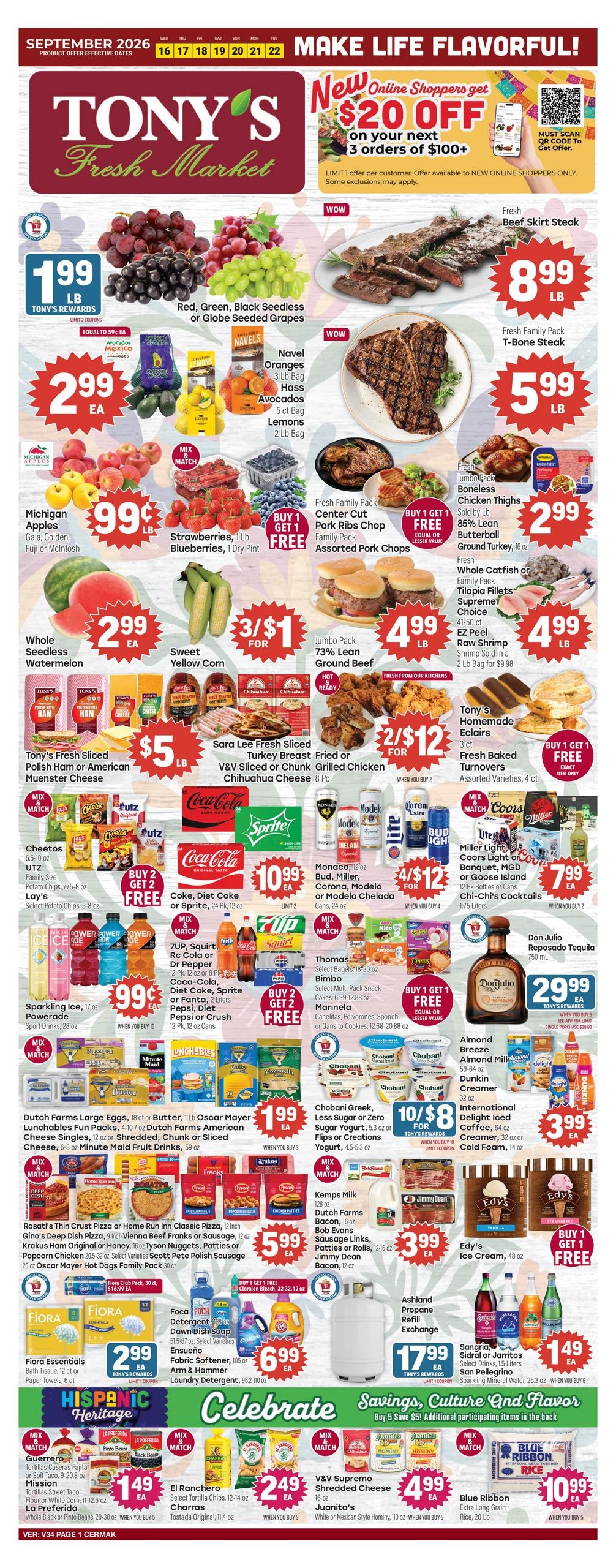 Tony's Fresh Market weekly ad page 1