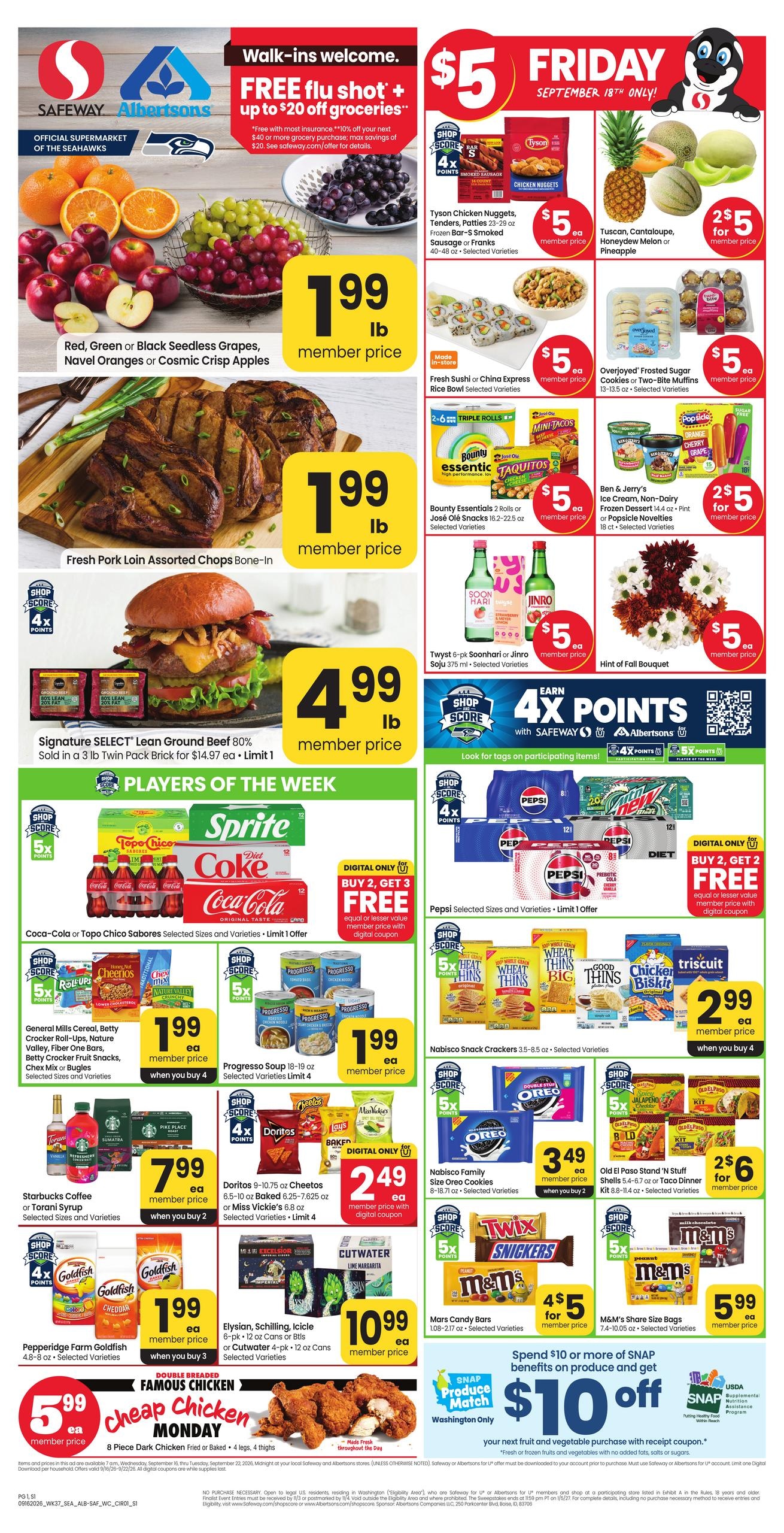 Safeway weekly ad page 1