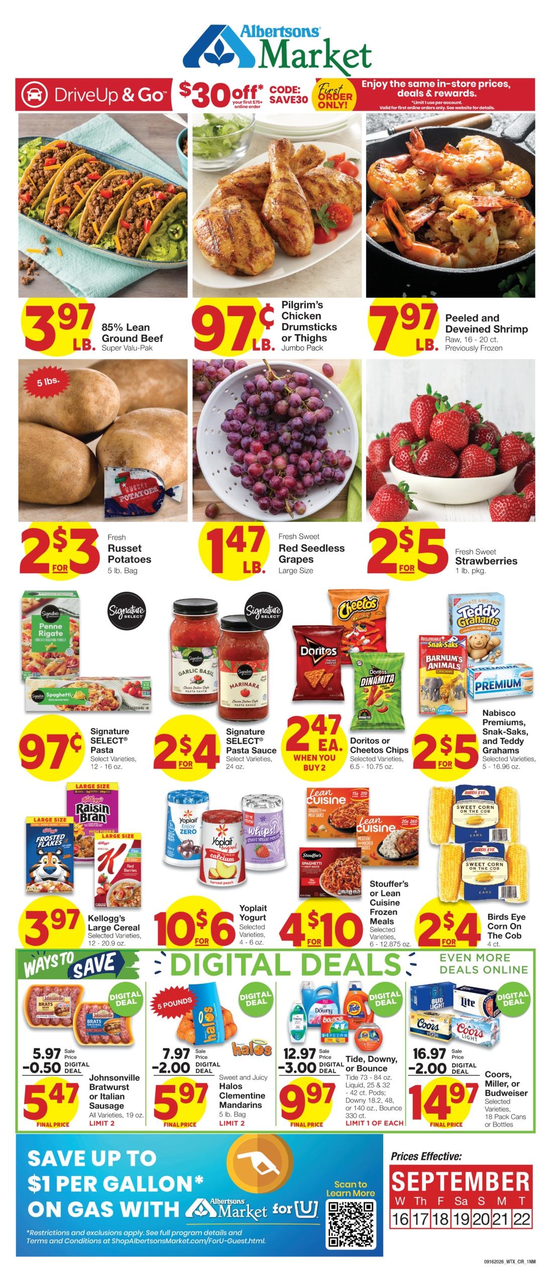 Albertsons Market weekly ad page 1