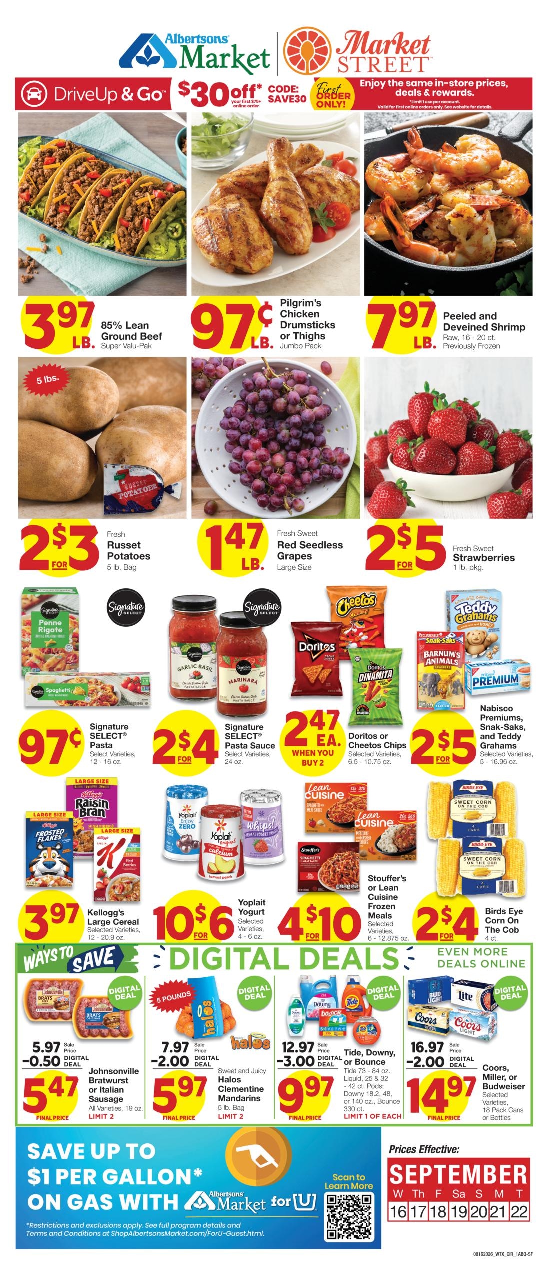 Albertsons Market weekly ad page 1