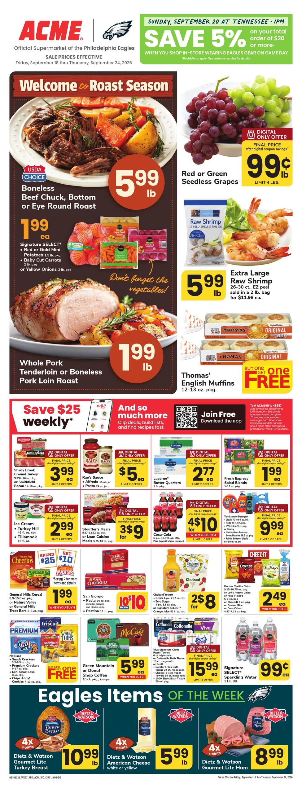 Acme Markets weekly ad page 1