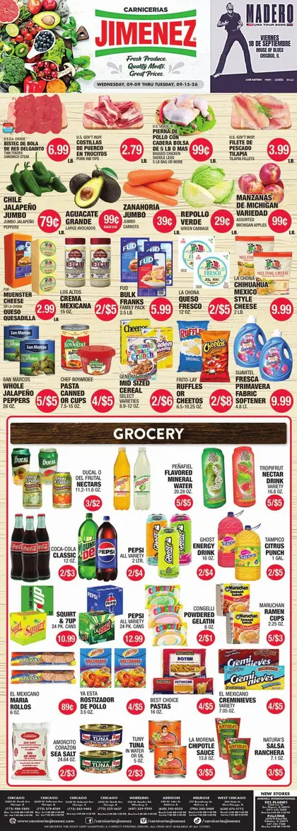 Carnicerias Jimenez Indexed Weekly