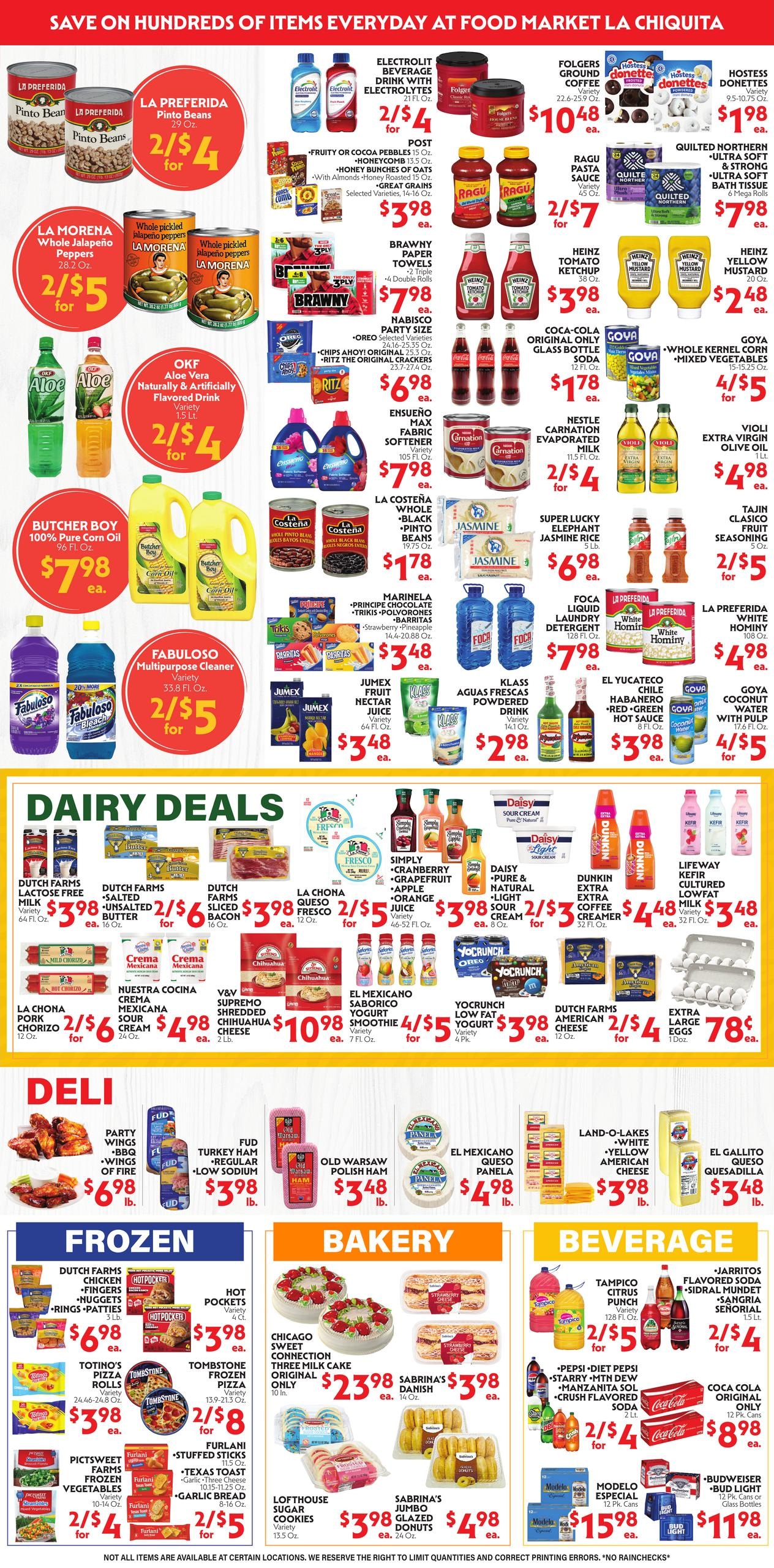 La Chiquita Food Market weekly ad page 2