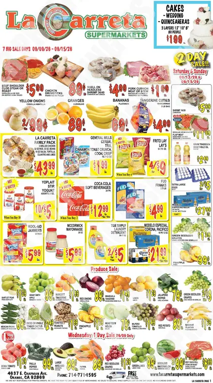La Carreta Supermarkets Indexed Weekly