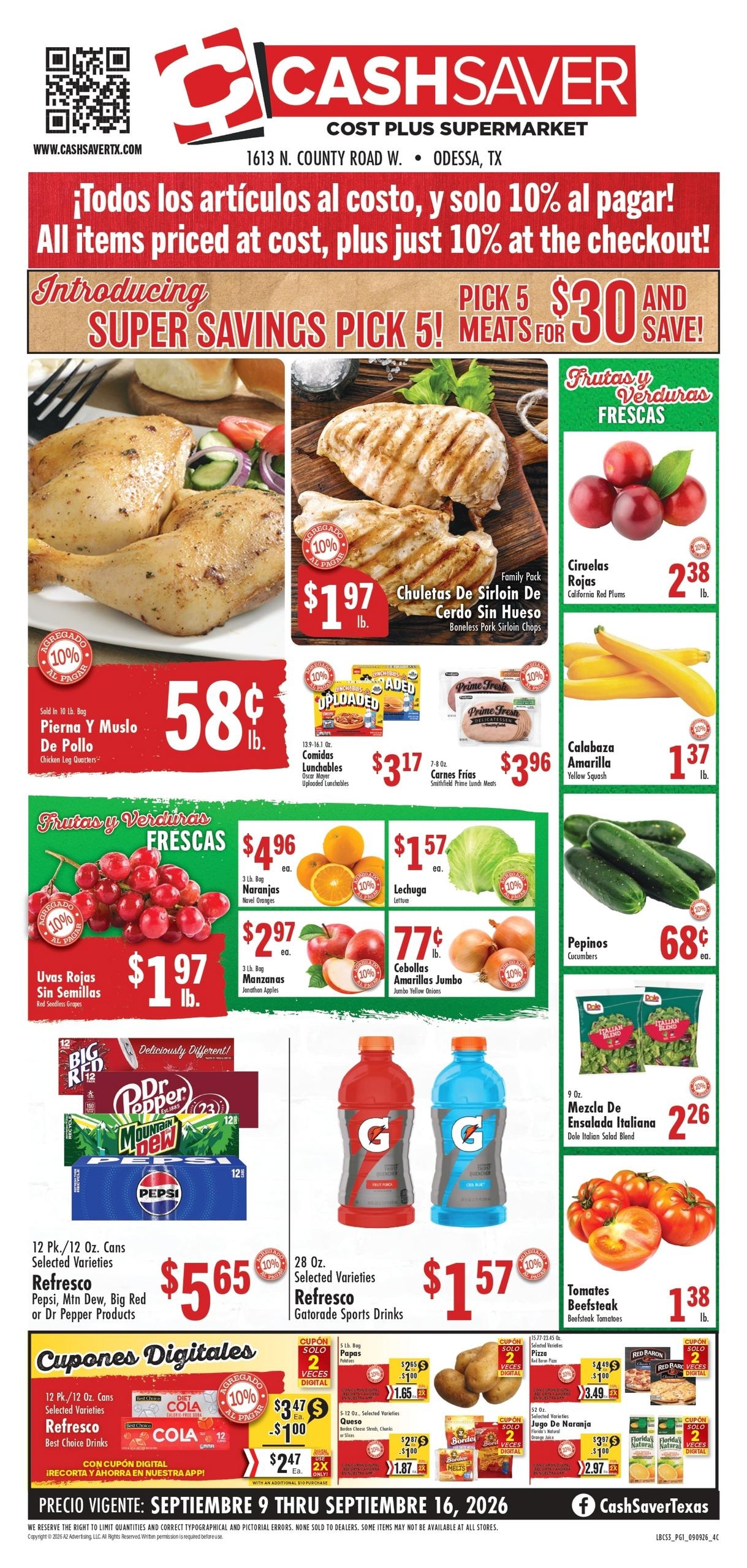 Cash Saver Texas weekly ad page 1